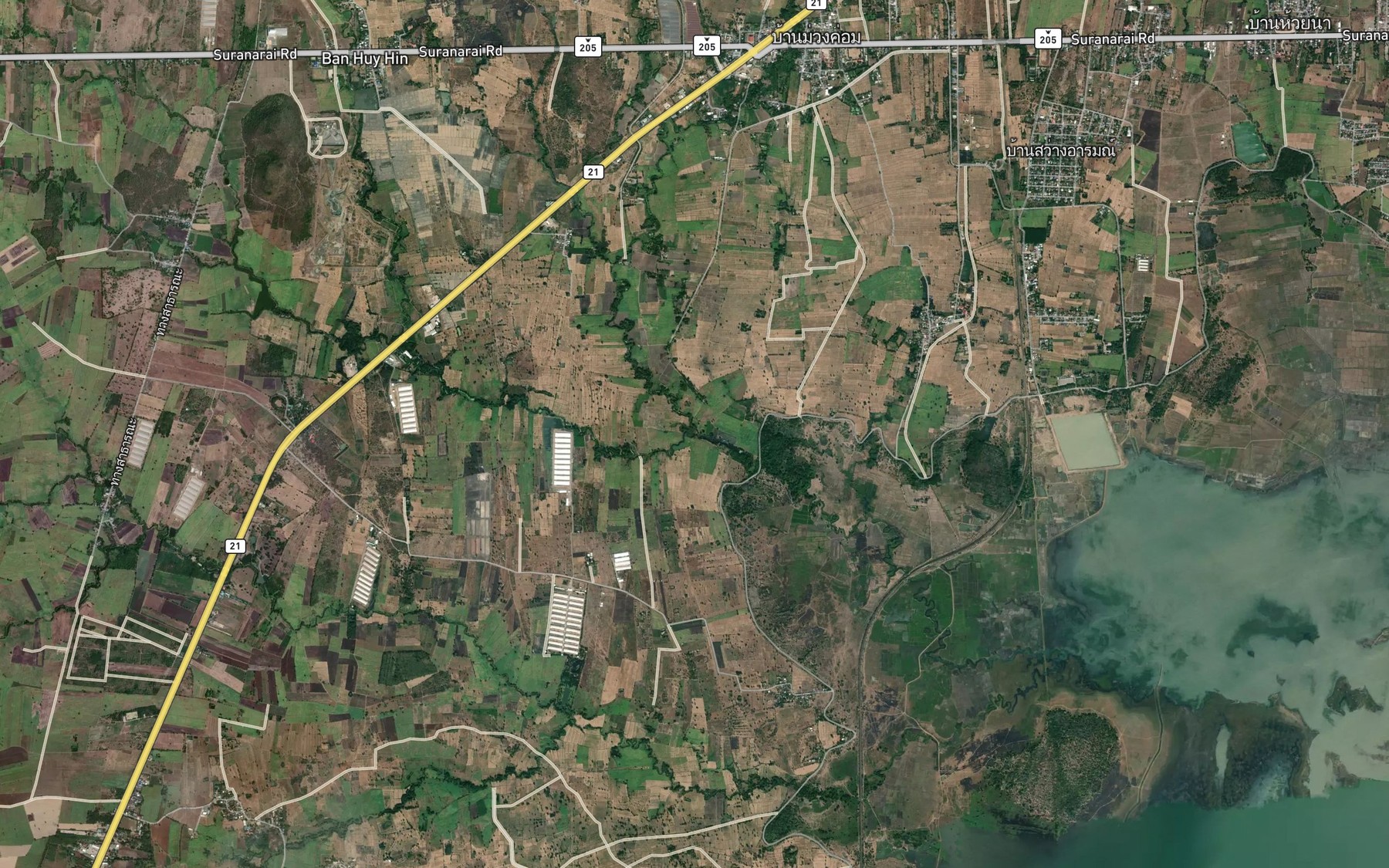 Satellite map of the Huai Khi Nu