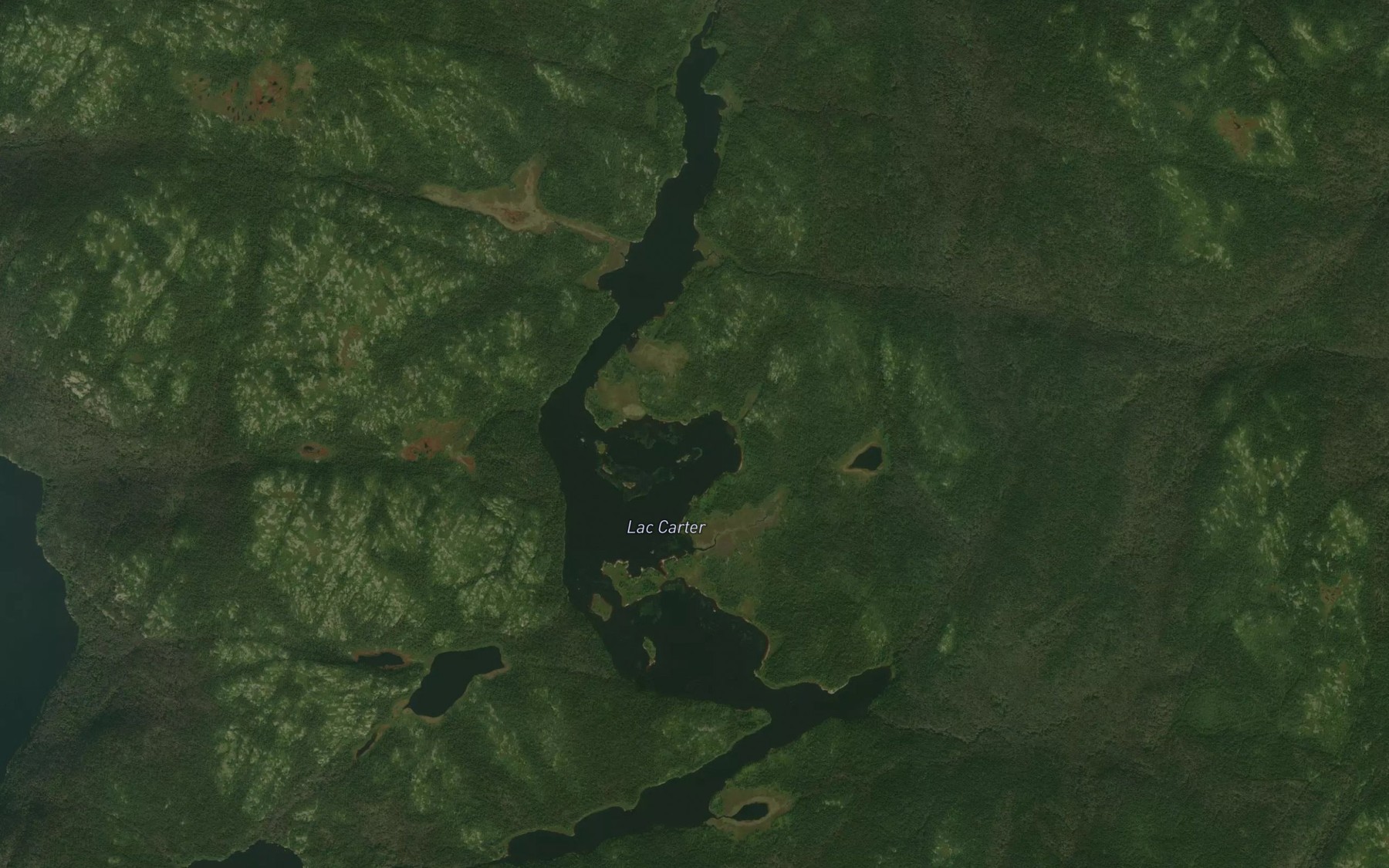Satellite map of the Lac Carter