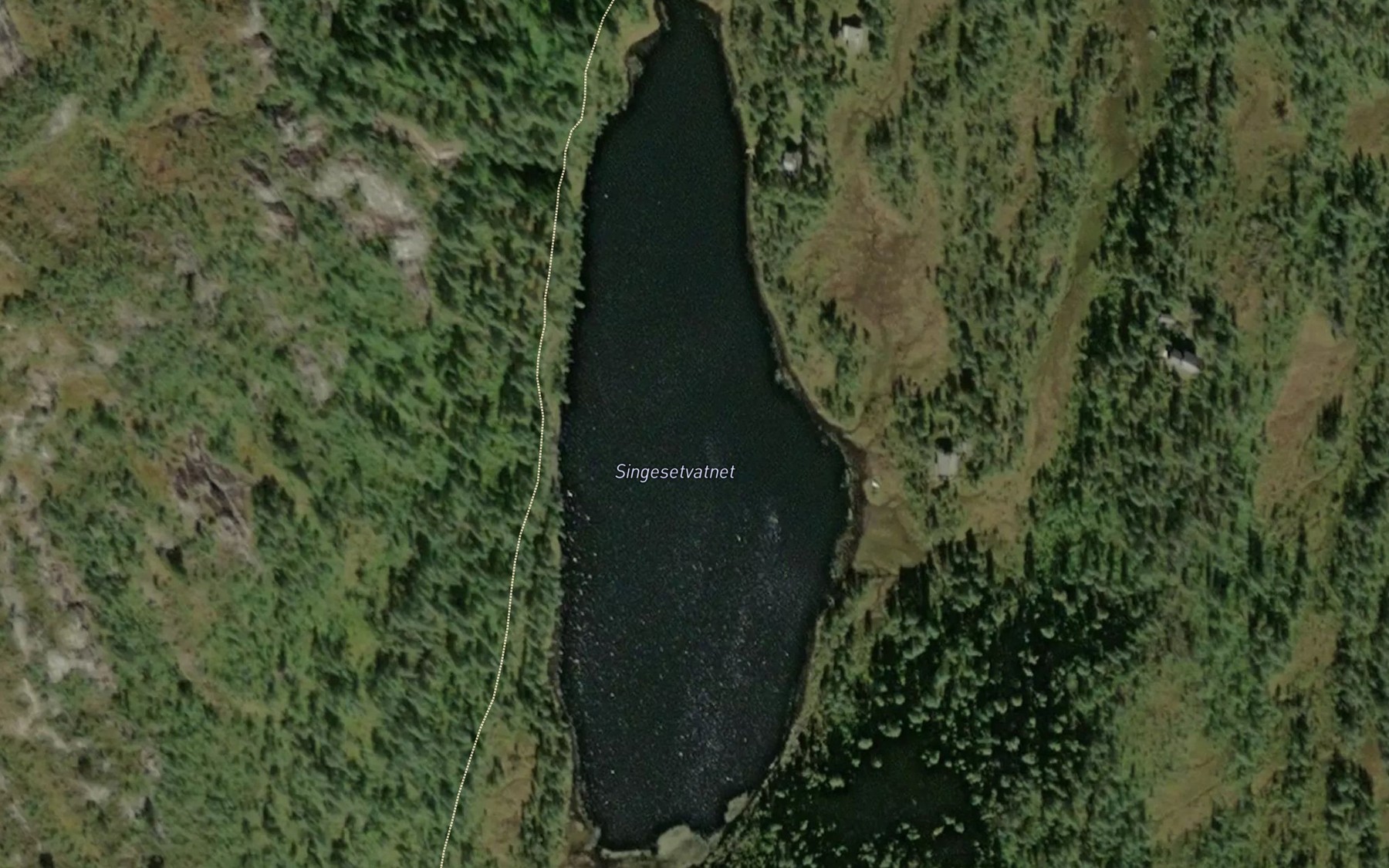 Satellite map of the Singesetvatnet