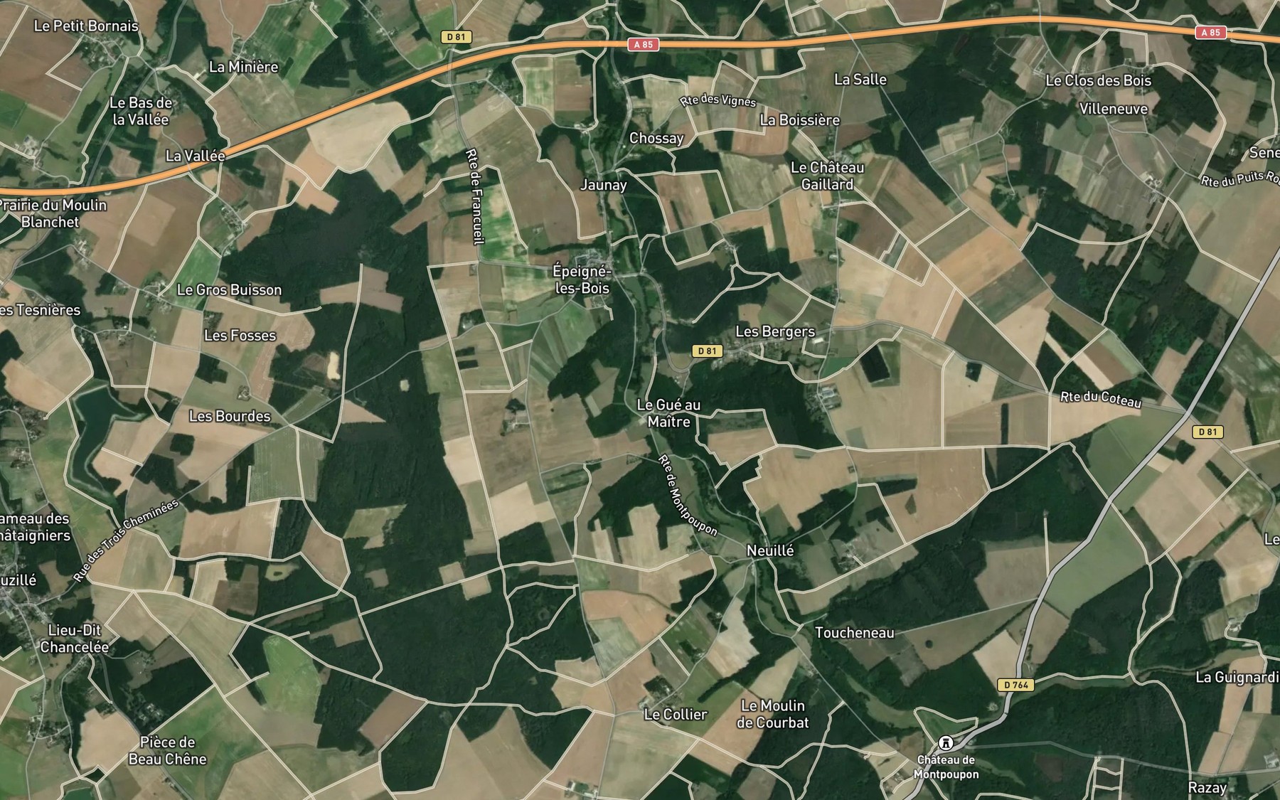 Satellite map of the Chezelles