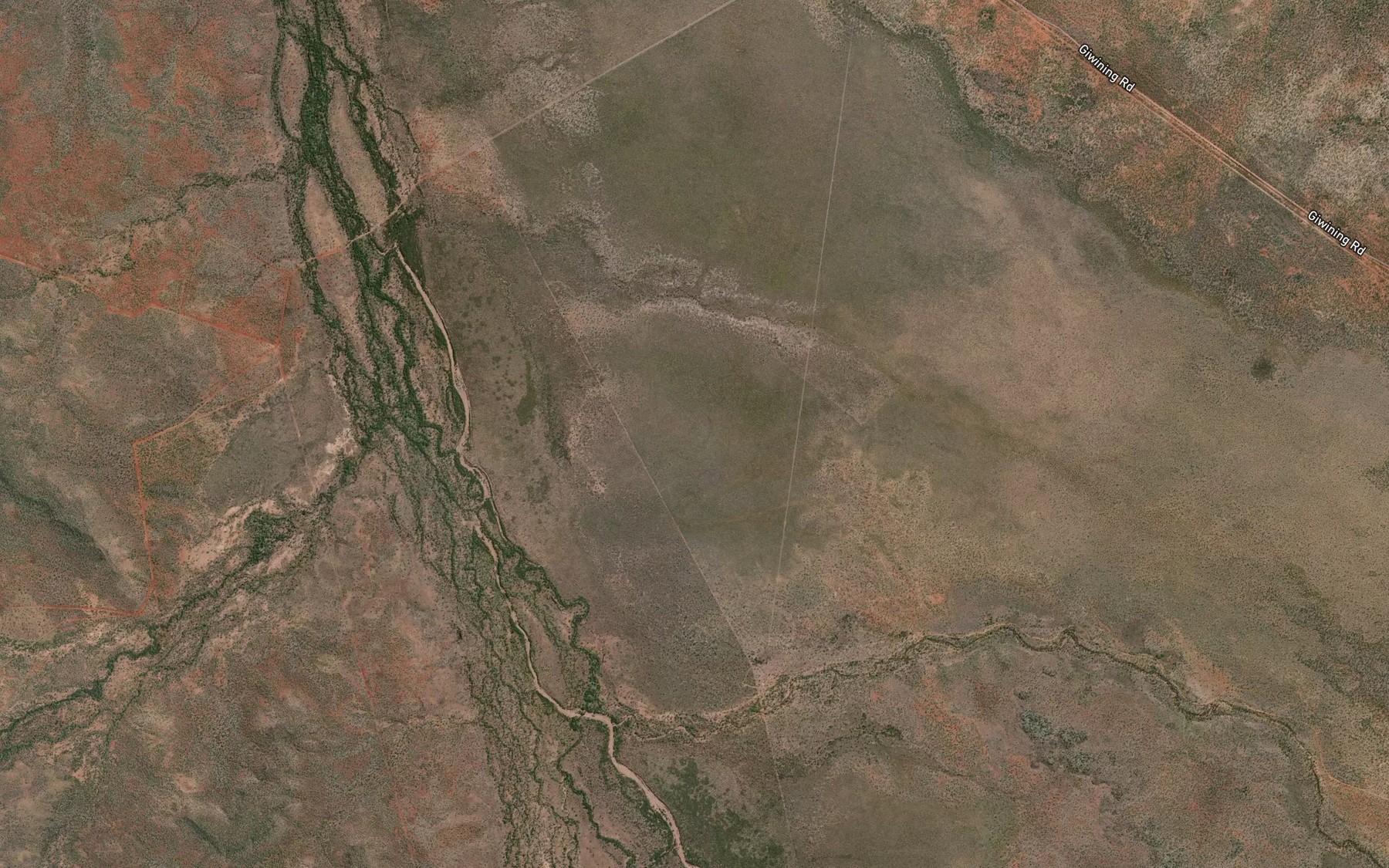 Satellite map of the Mathison Creek