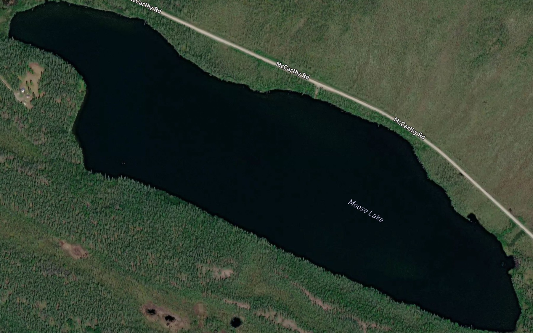 Satellite map of the Moose Lake