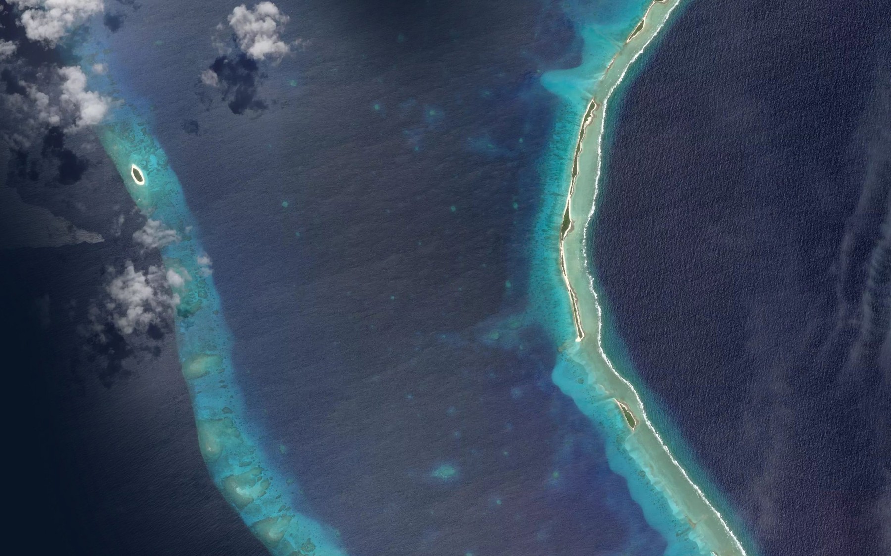 Satellite map of the Wotho Lagoon