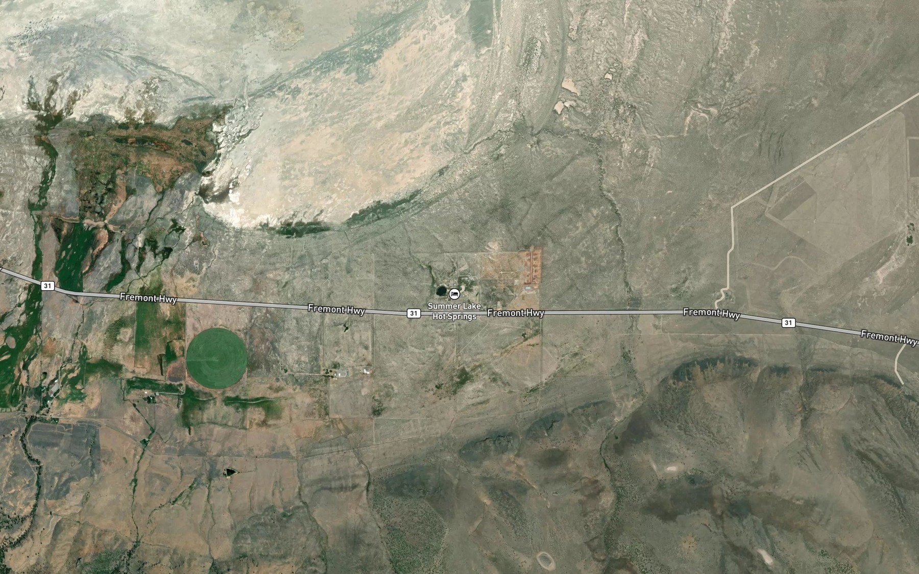 Satellite map of the Summer Lake Hot Springs