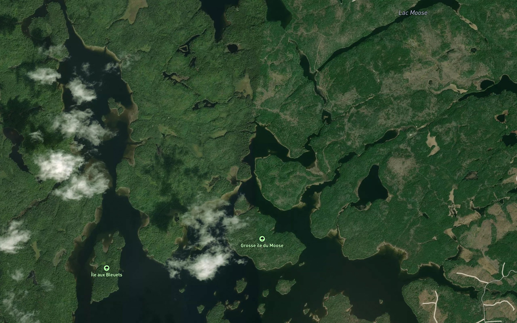 Satellite map of the Baie Moose