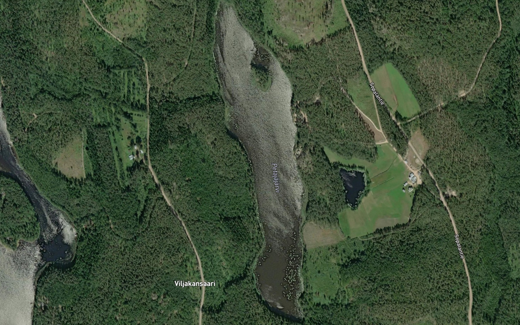 Satellite map of the Petajajarvi