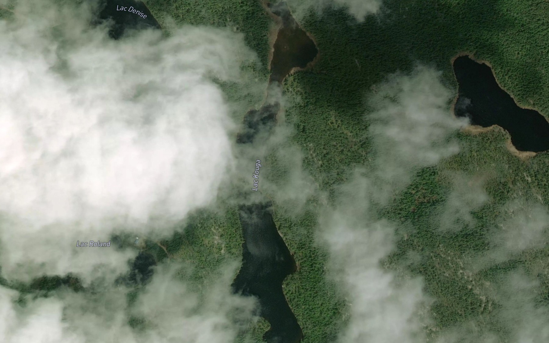 Satellite map of the Lac Kouga