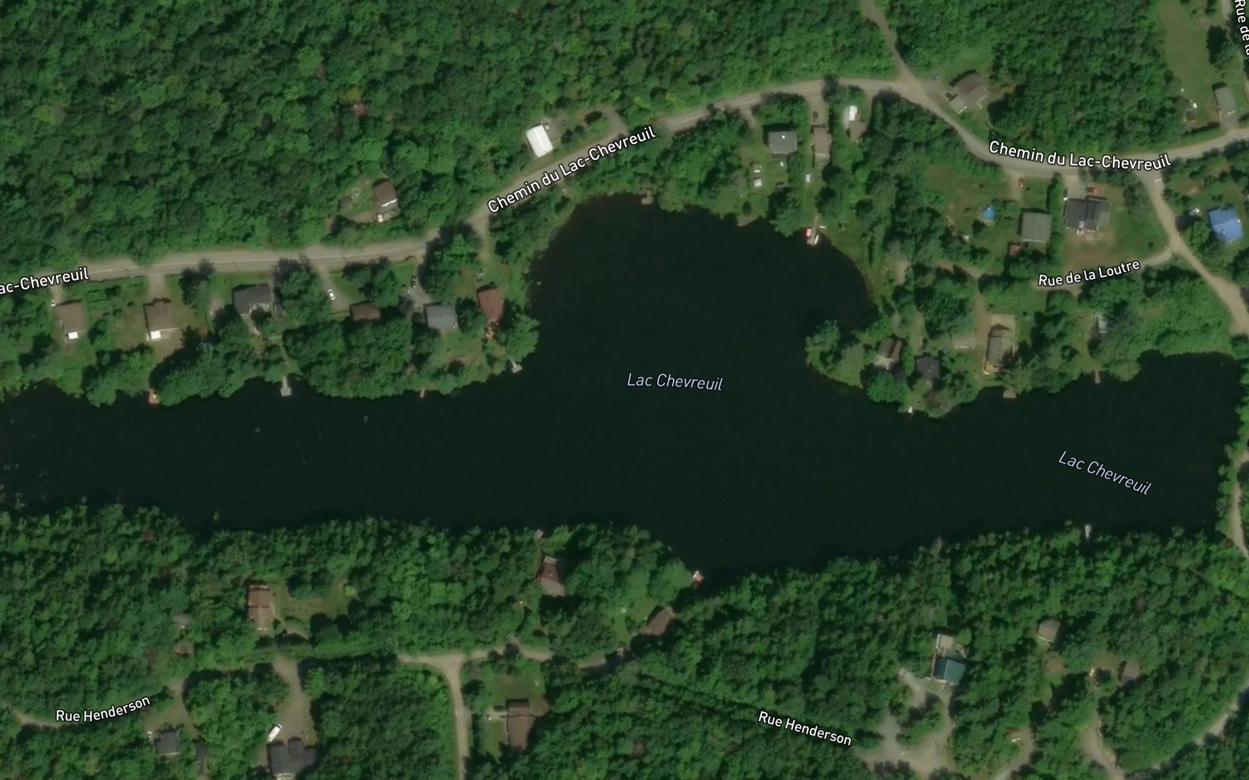 Satellite map of the Lac Chevreuil