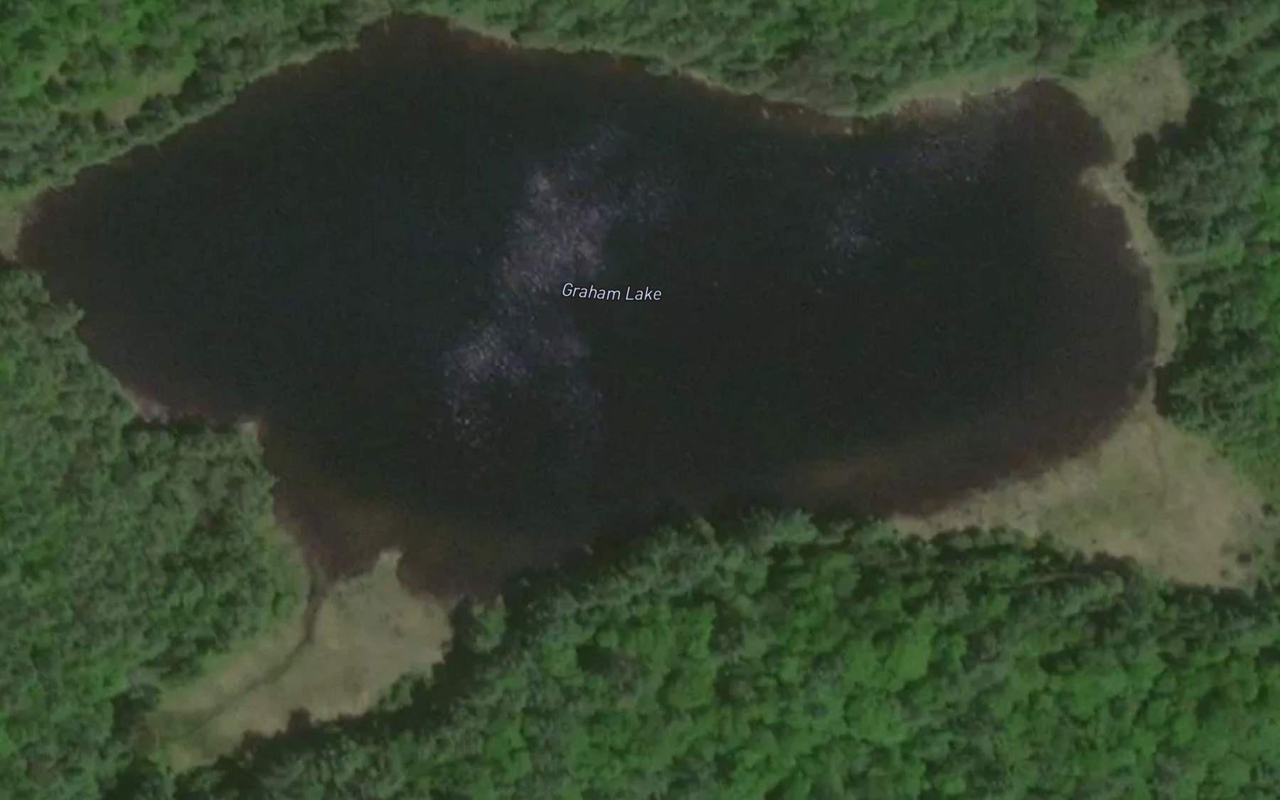 Satellite map of the Graham Lake