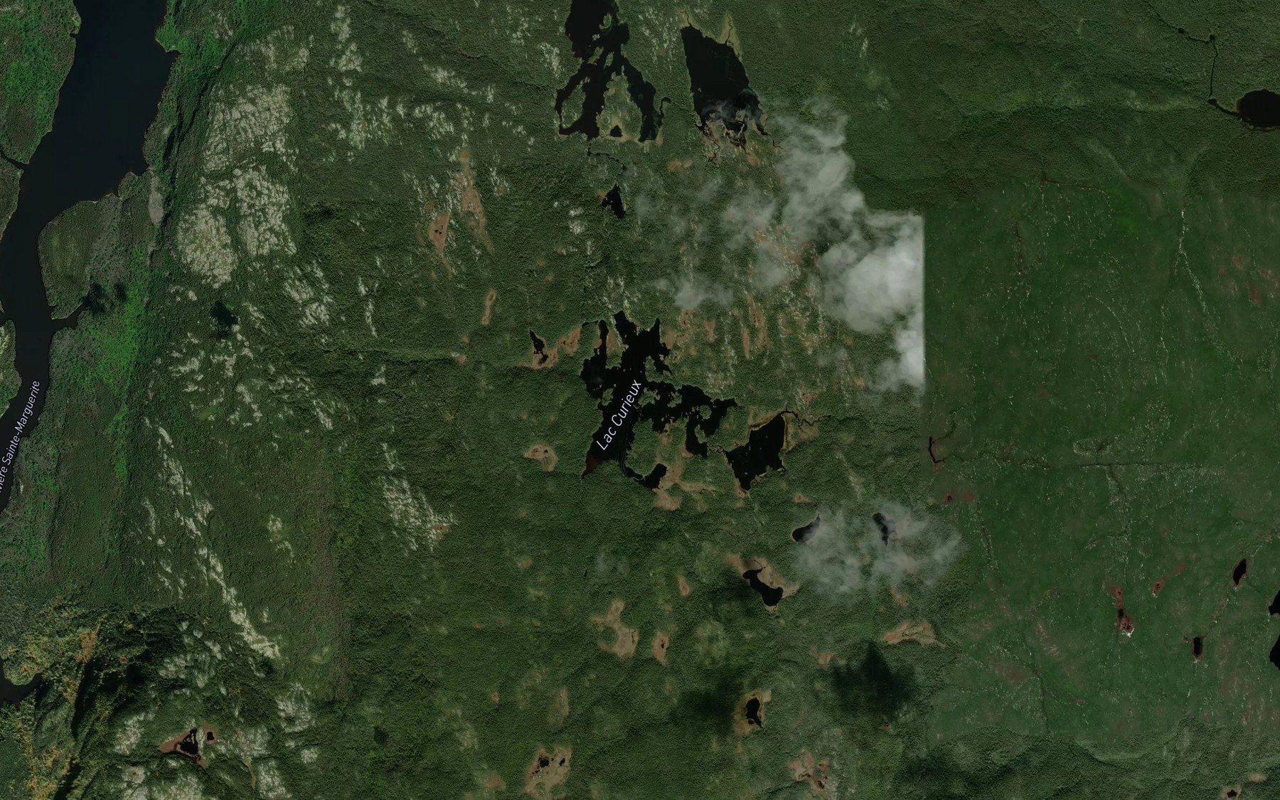 Satellite map of the Lac Curieux