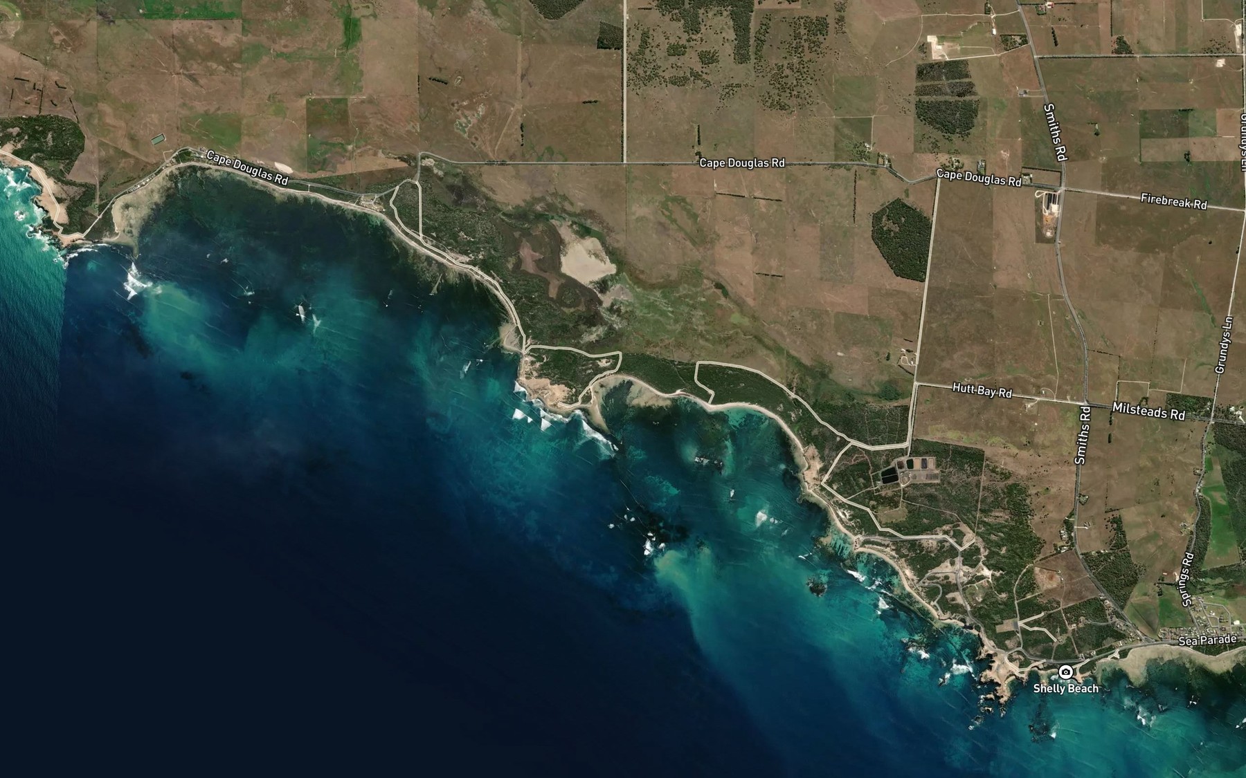 Satellite map of the Anse des Petrels