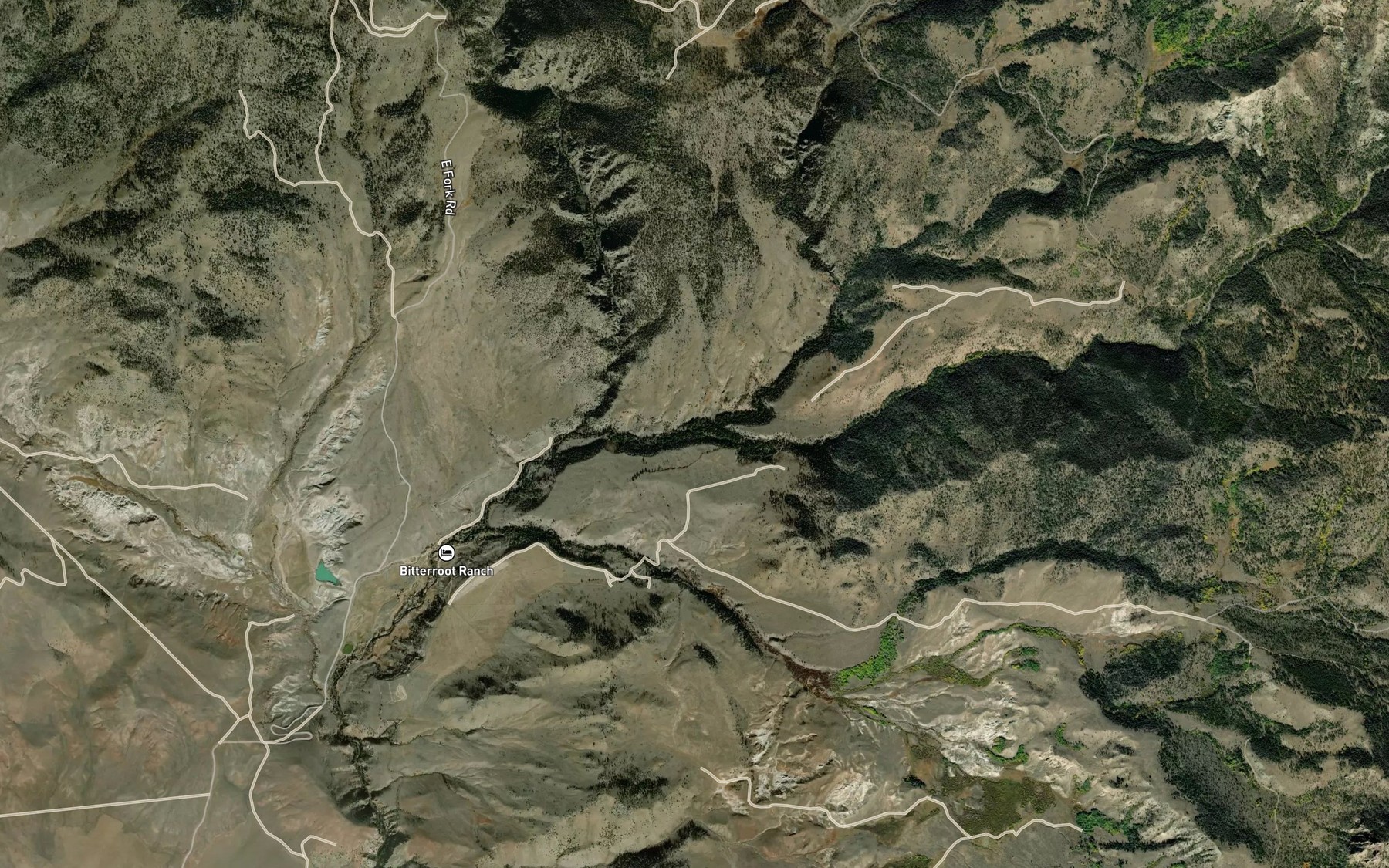 Satellite map of the Pine Creek
