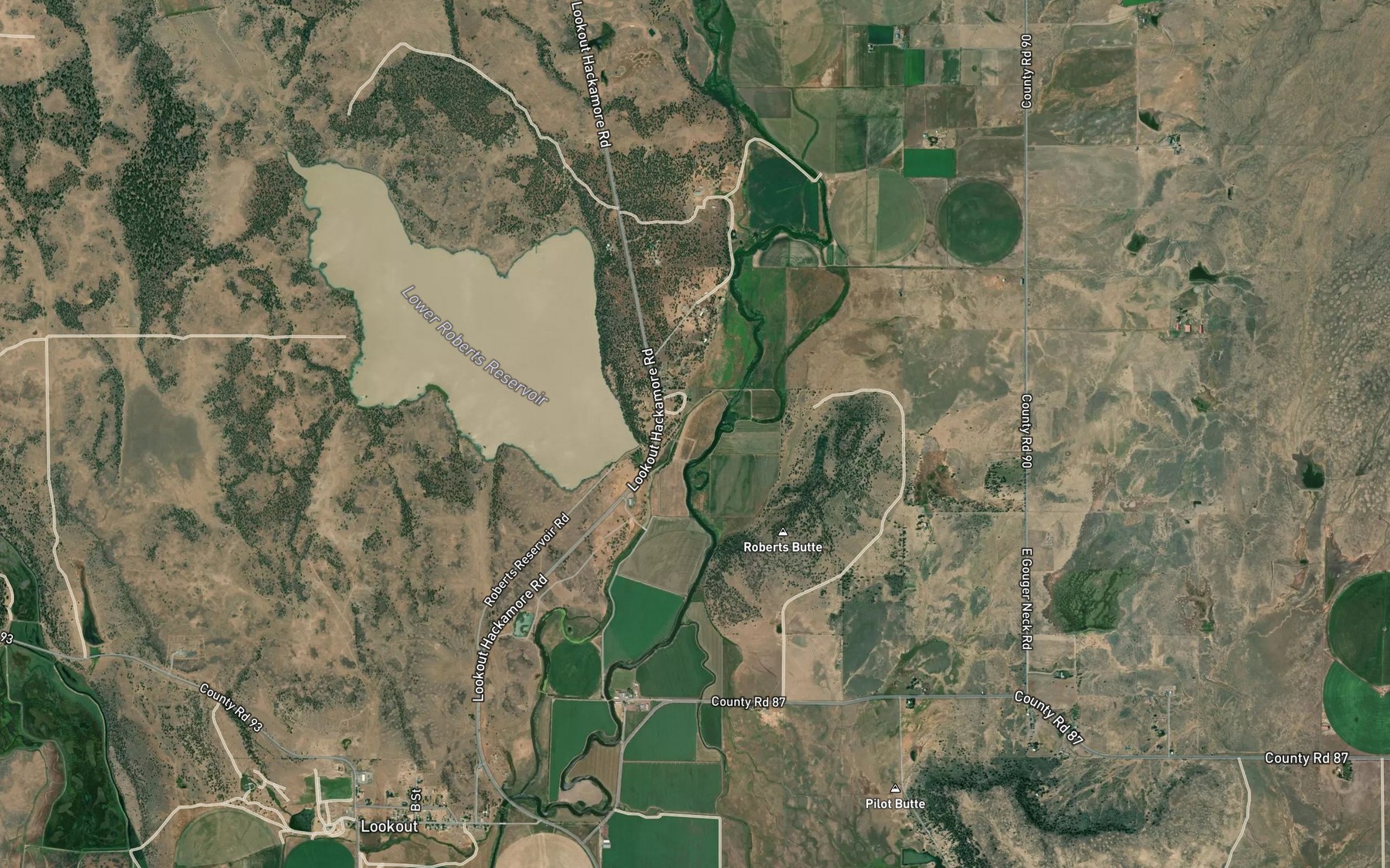Satellite map of the Turner Creek