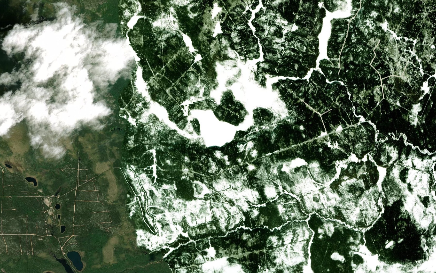 Satellite map of the Lac Gale