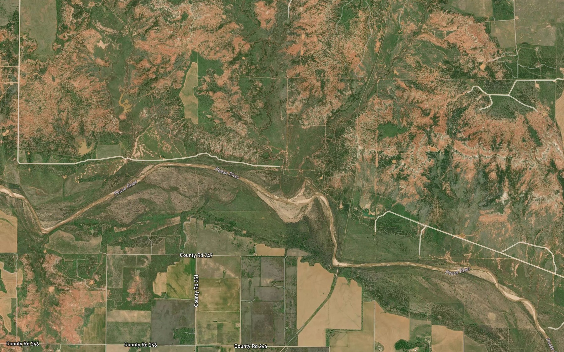 Satellite map of the Cottonwood Creek