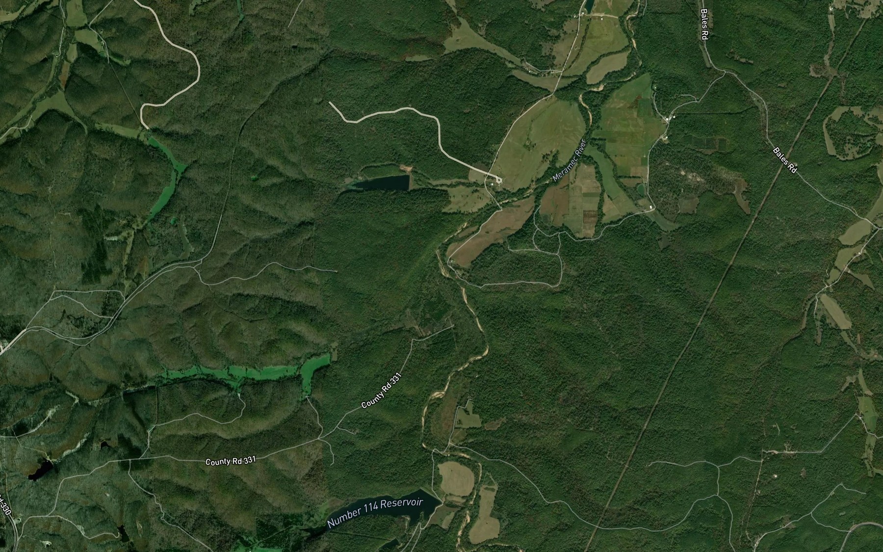 Satellite map of the Taft Creek