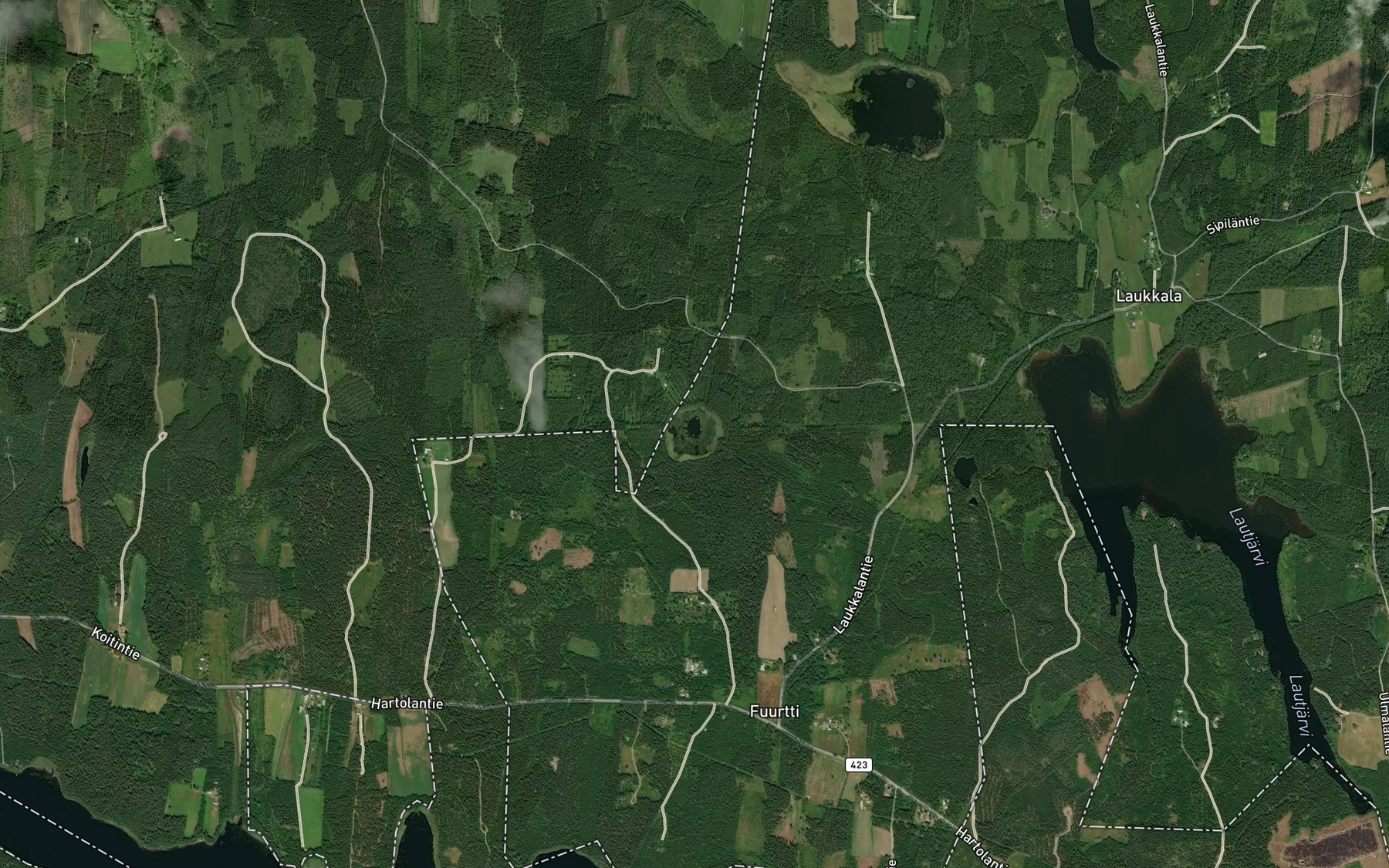 Satellite map of the Pyoereaelampi