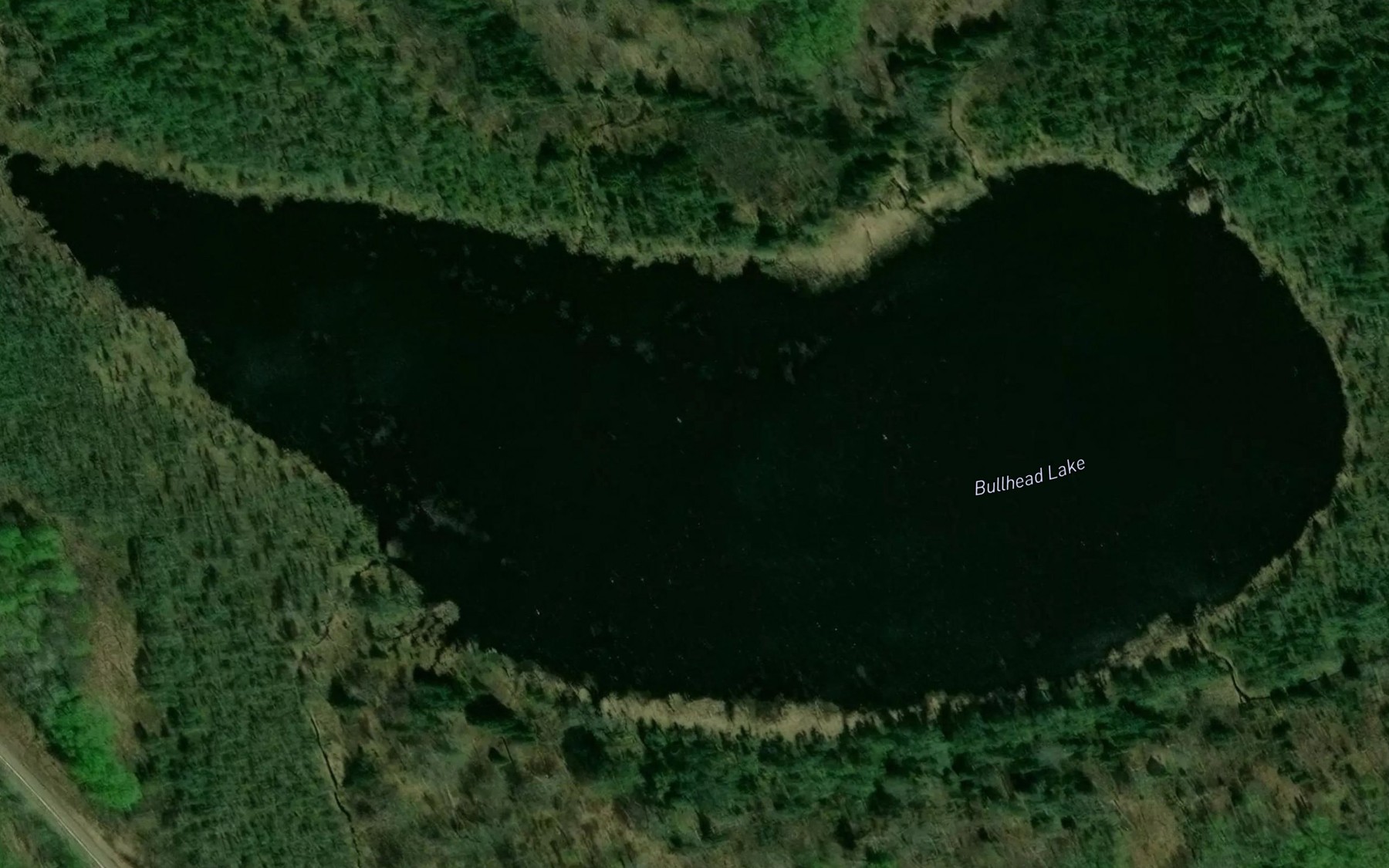 Satellite map of the Bullhead Lake