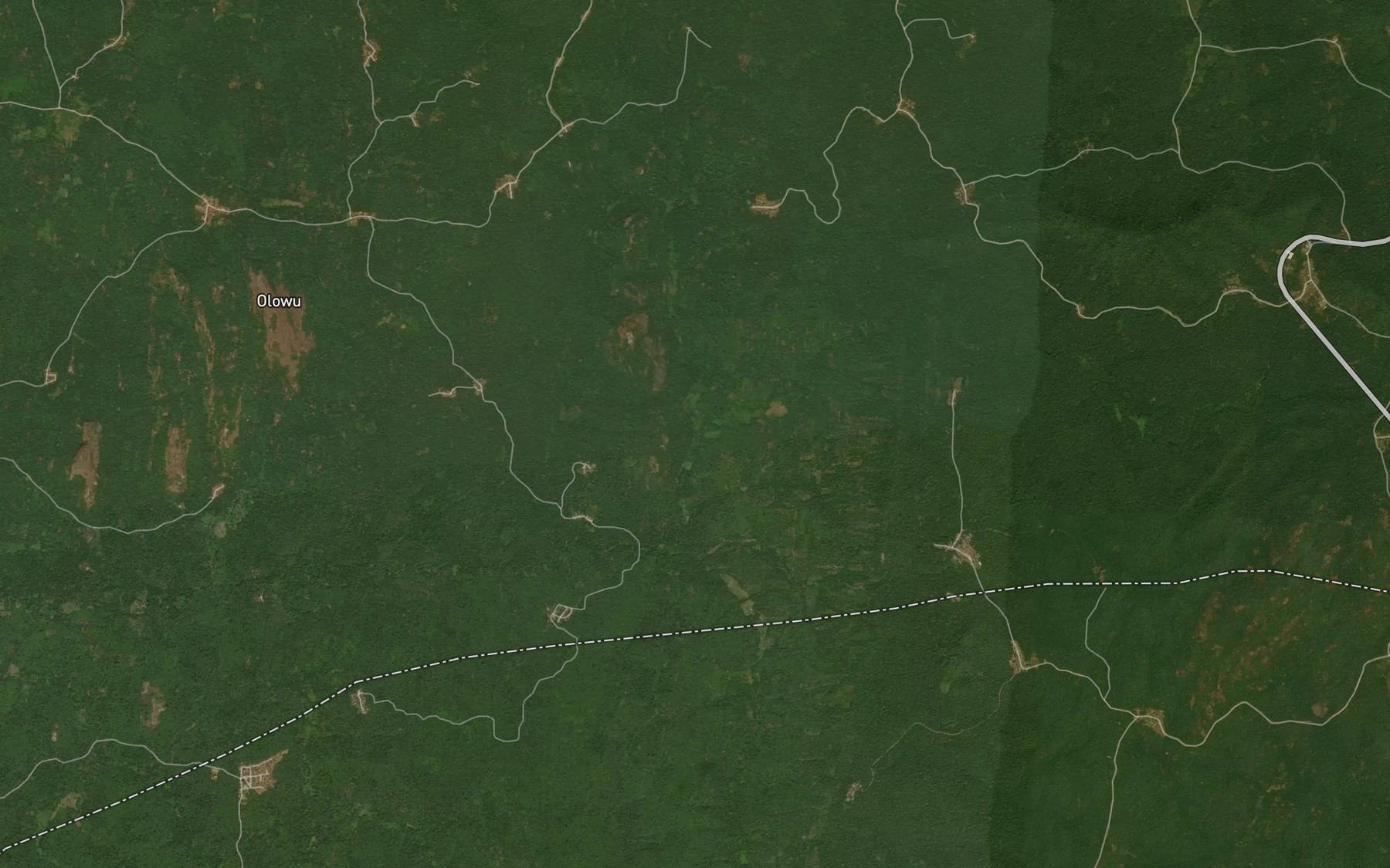 Satellite map of the River Ajika