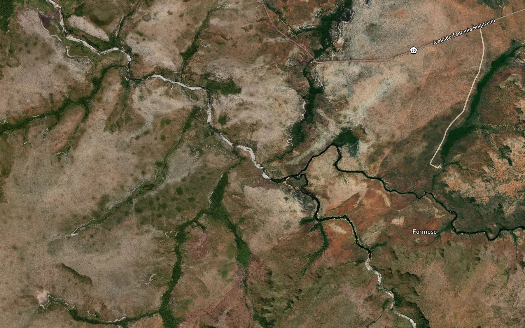 Satellite map of the Ribeirao Brejao