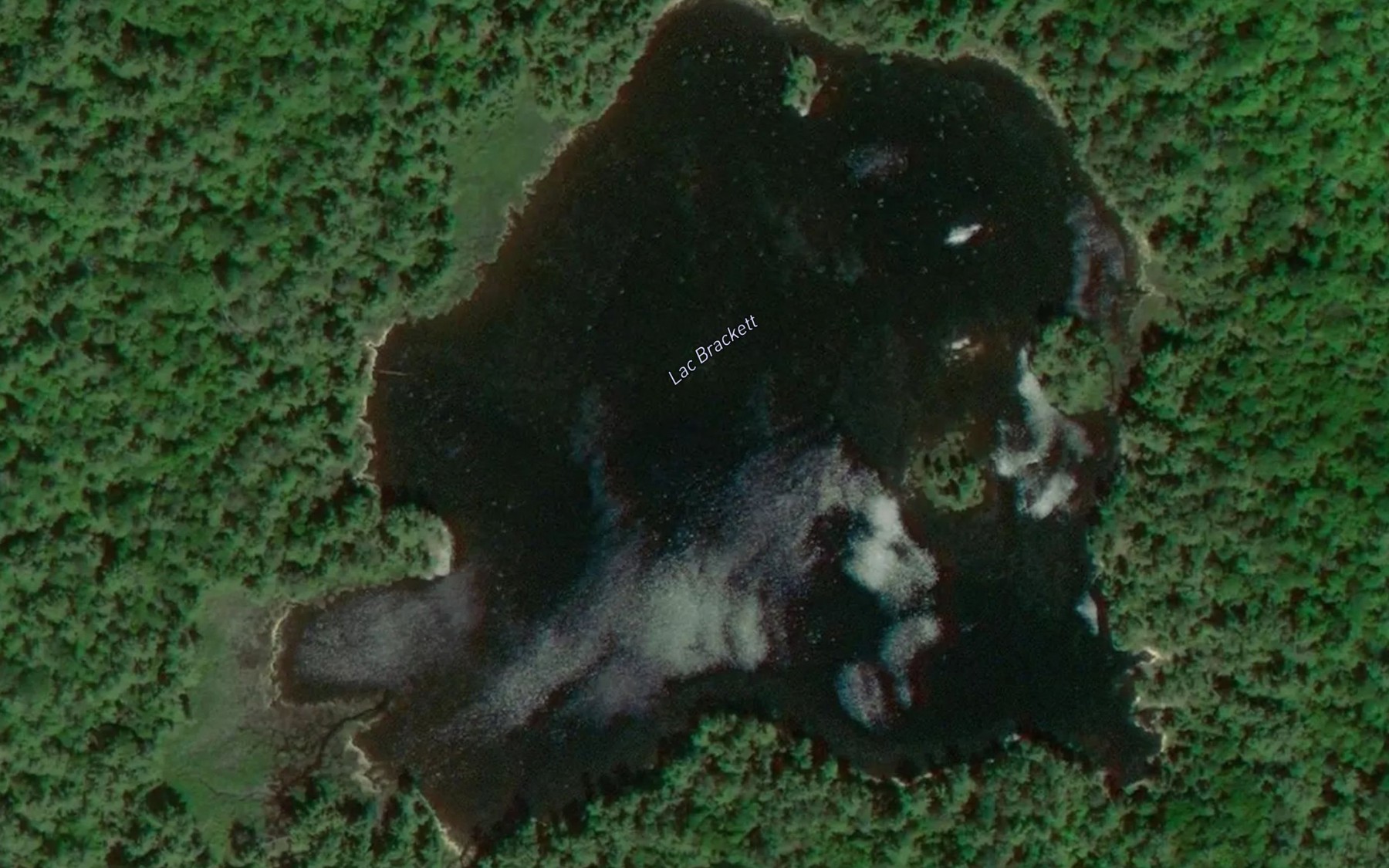 Satellite map of the Lac Brackett