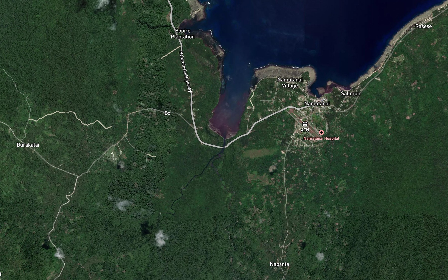 Satellite map of the Sae River