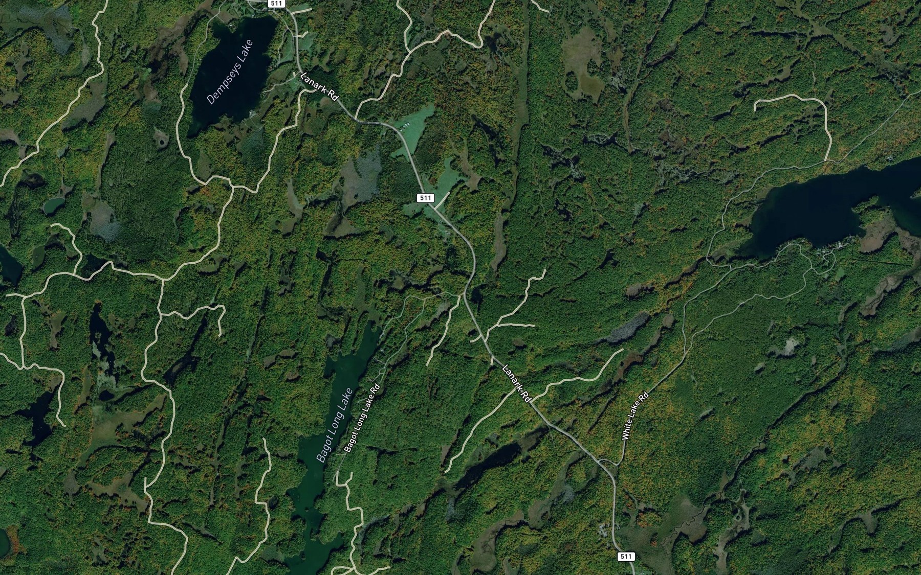 Satellite map of the Brandy Brook