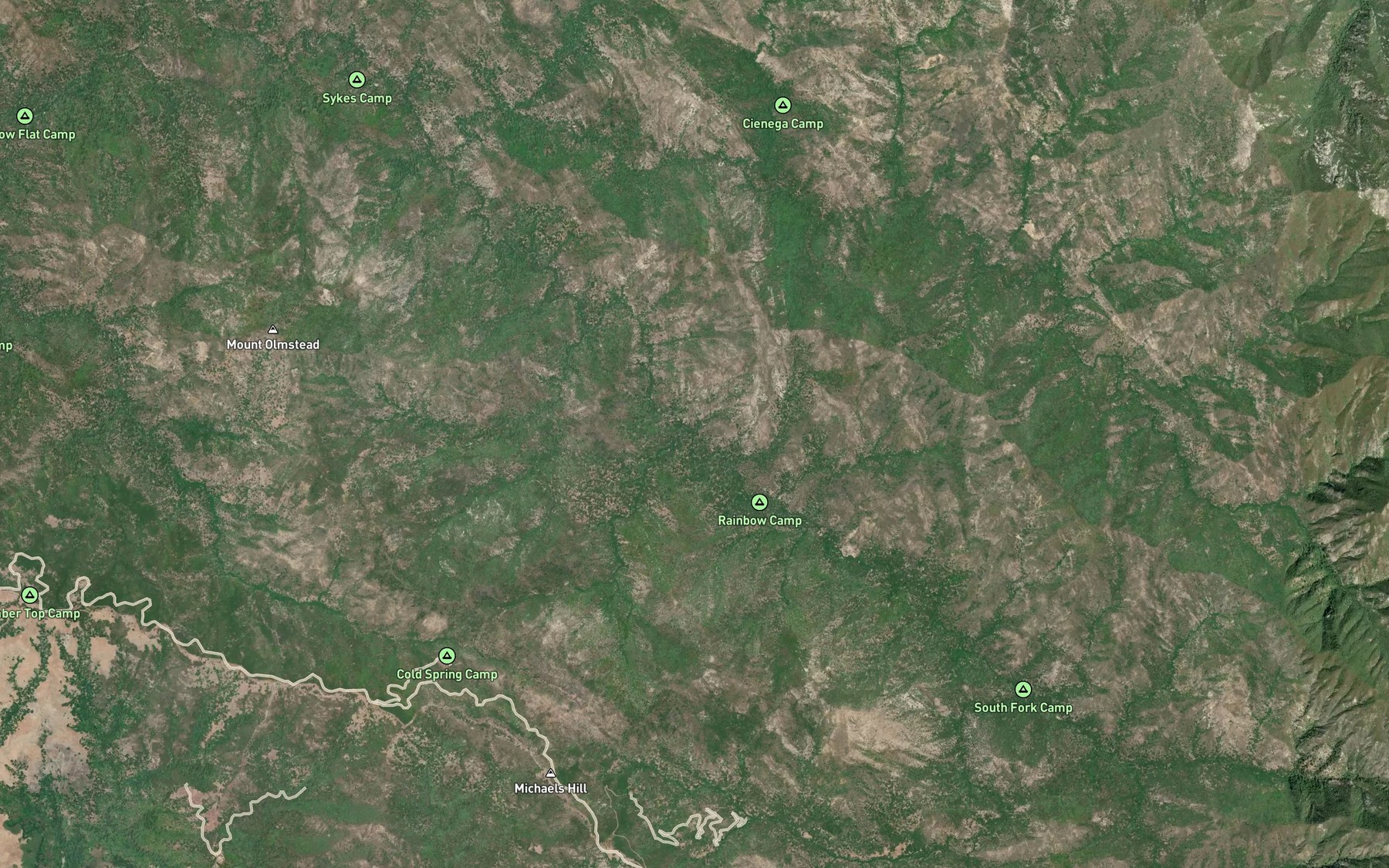 Satellite map of the Mocho Creek