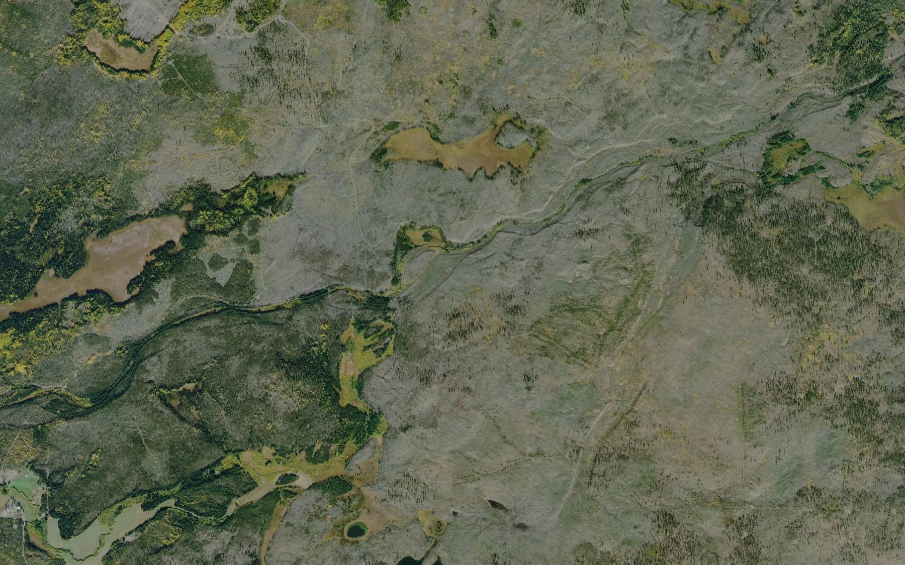 Satellite map of the South Twan Creek
