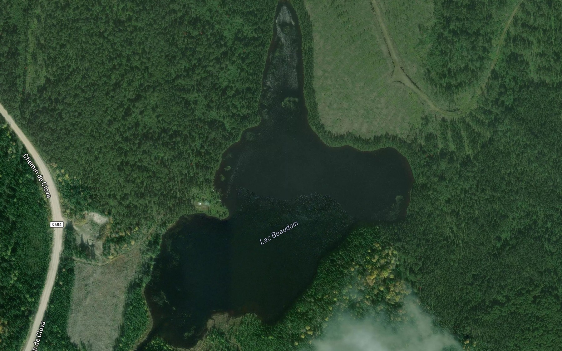 Satellite map of the Lac Beaudoin