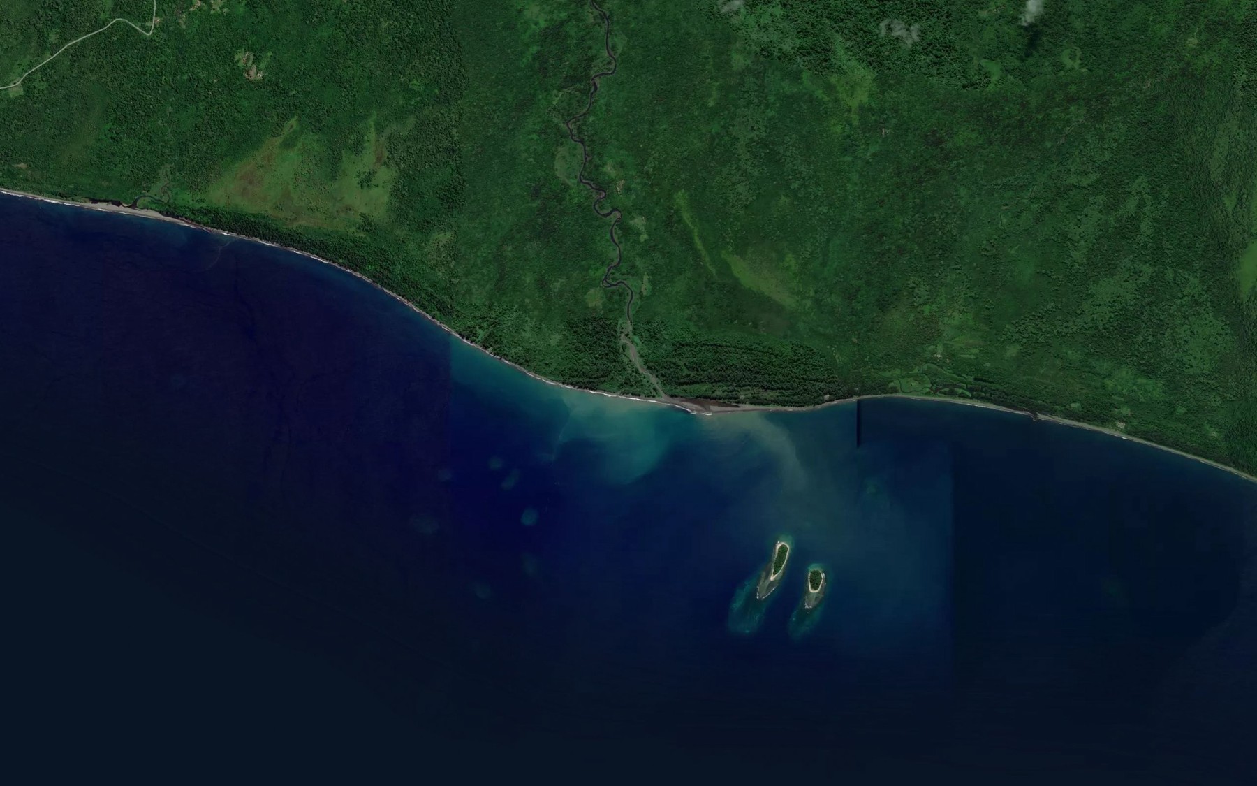 Satellite map of the Torokina River