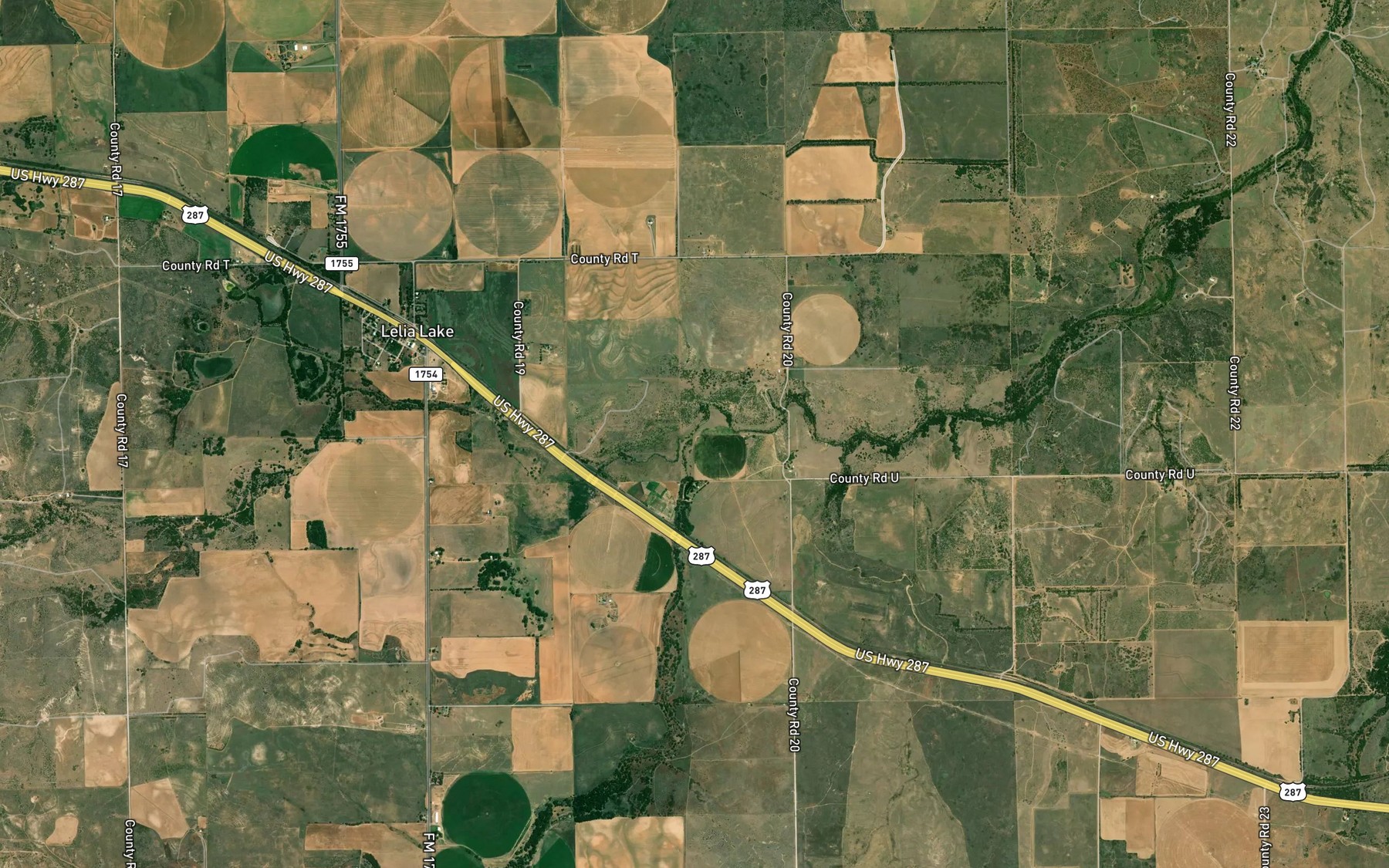 Satellite map of the West Lelia Lake Creek