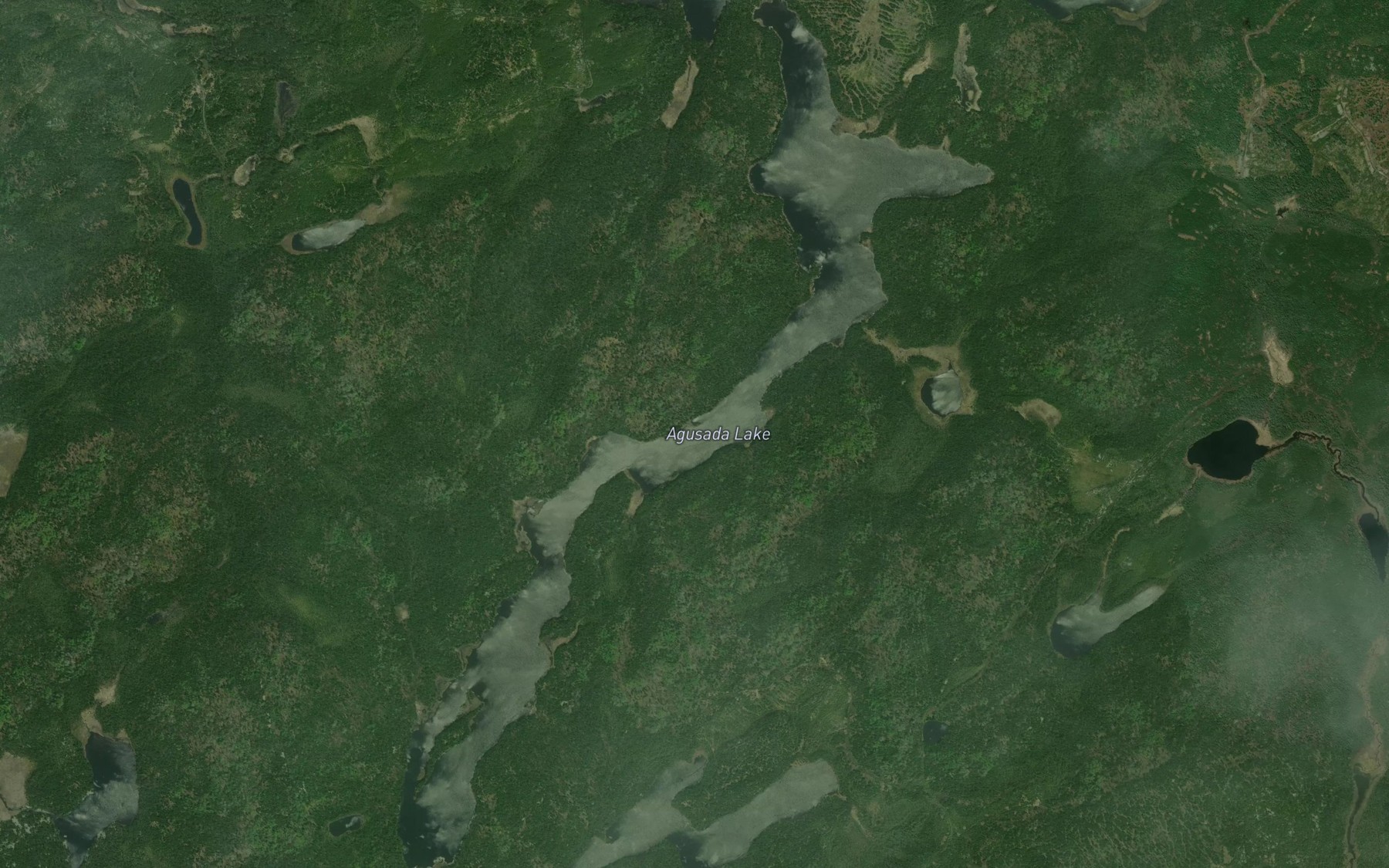 Satellite map of the Agusada Lake