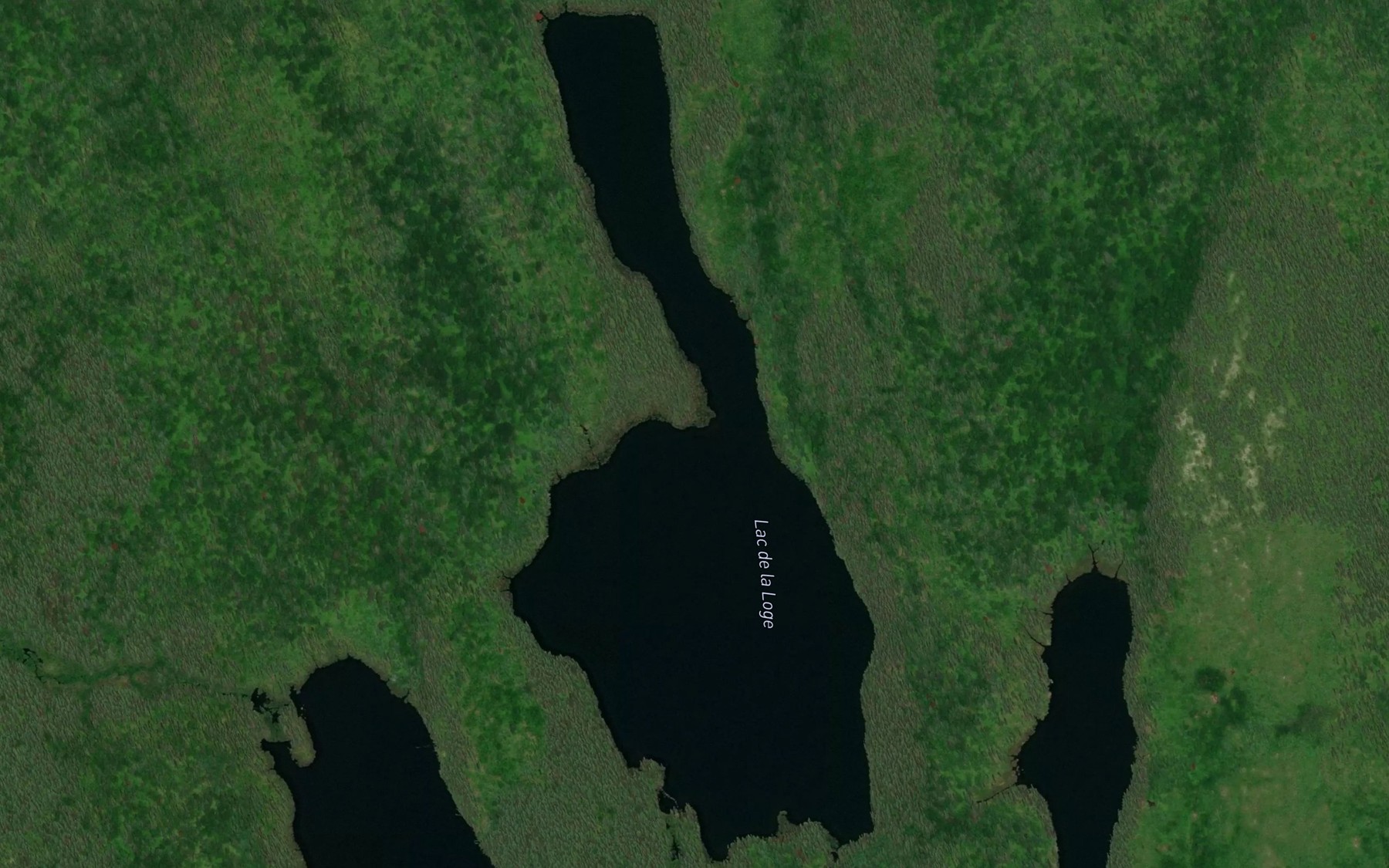Satellite map of the Lac de la Loge