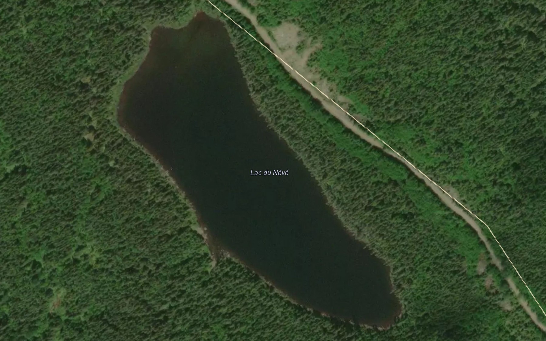 Satellite map of the Lac du Neve