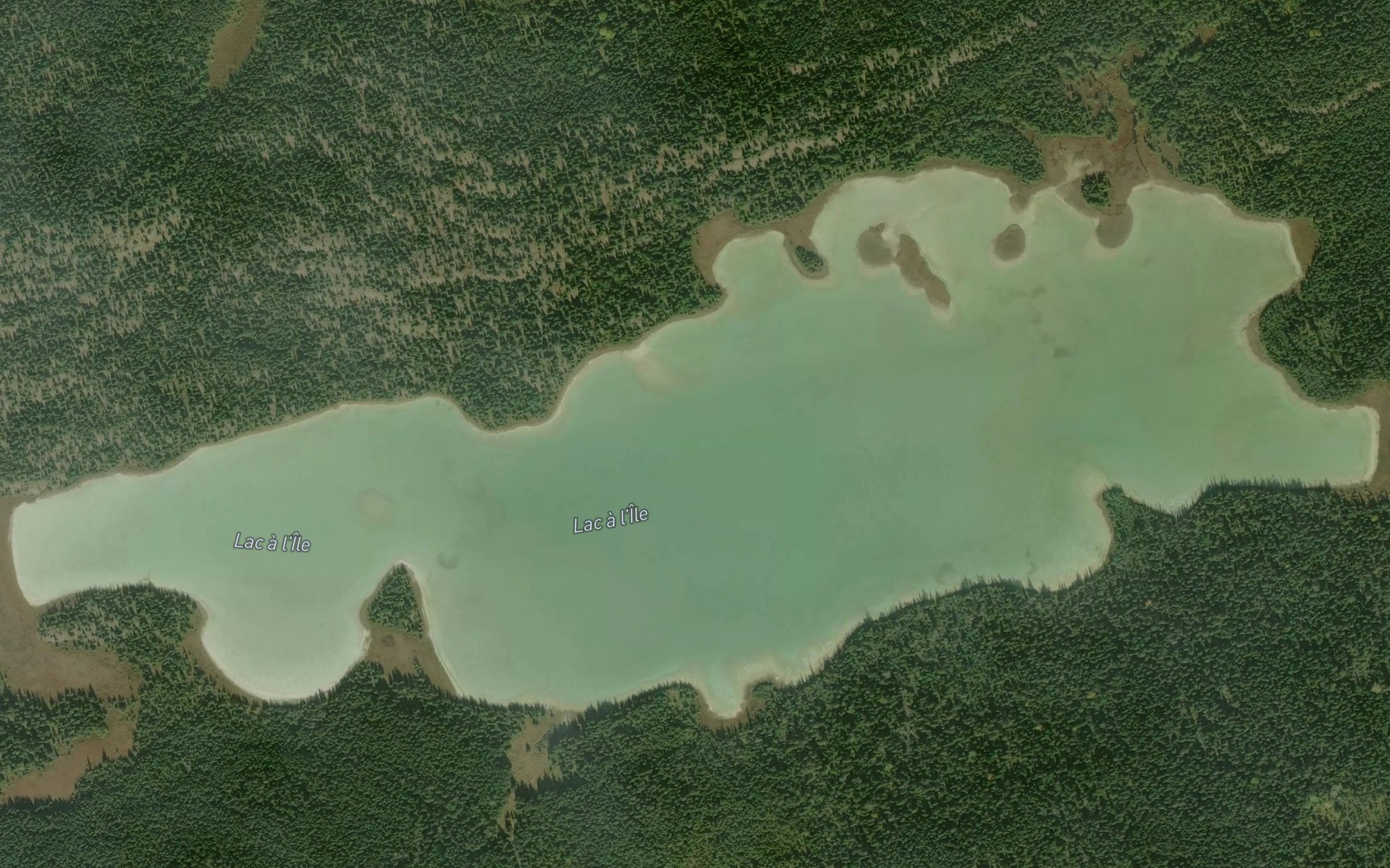 Satellite map of the Lac a l'Ile