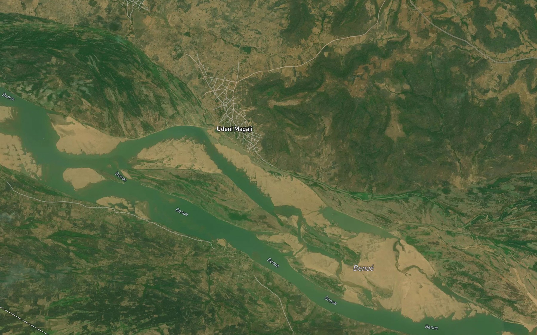 Satellite map of the River Nyereku