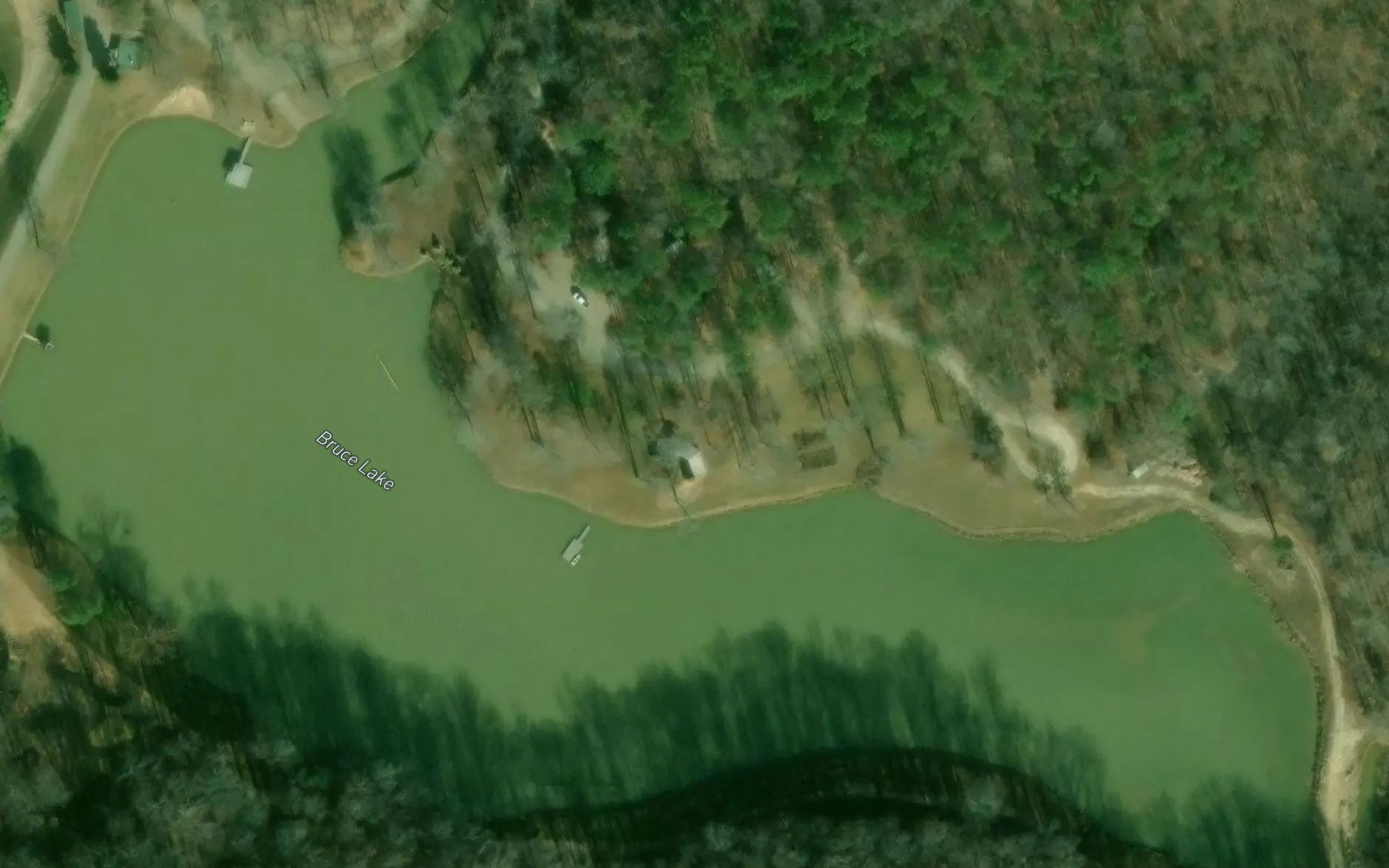 Satellite map of the Bruce Lake