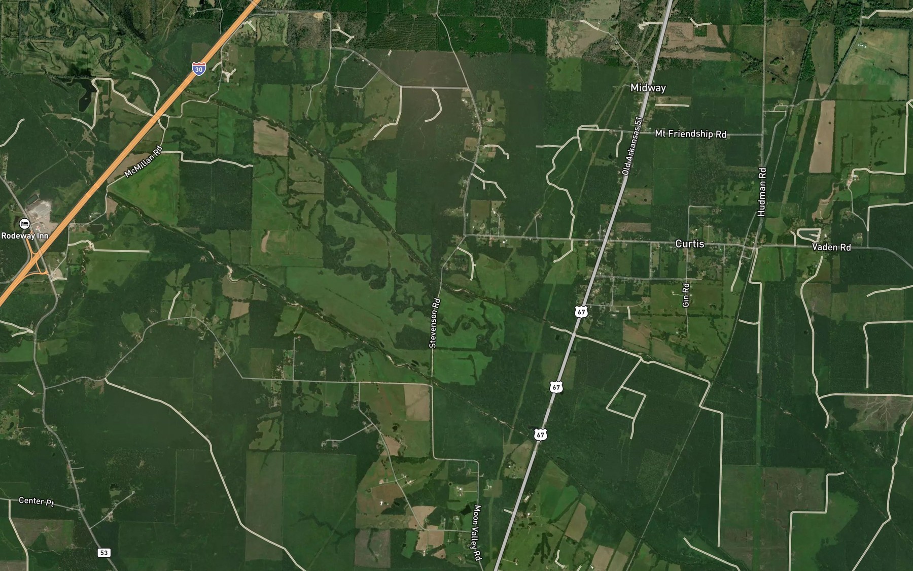Satellite map of the North Boat Ditch