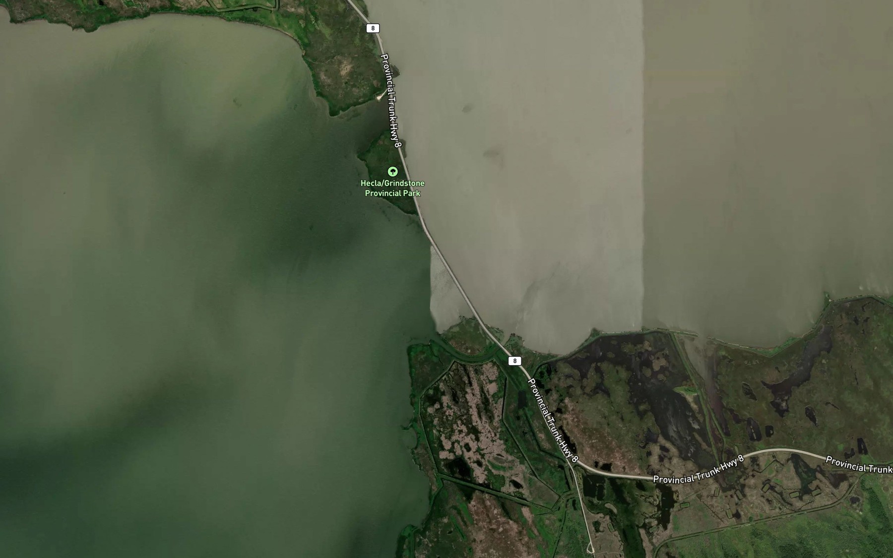 Satellite map of the Grassy Narrows