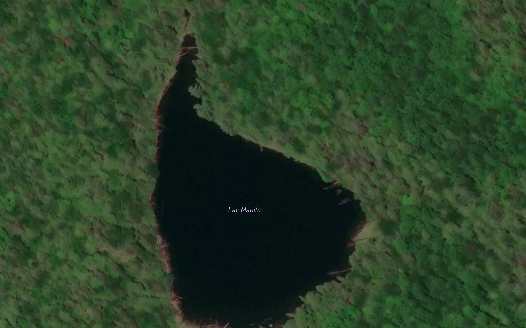 Satellite map of the Lac Manito