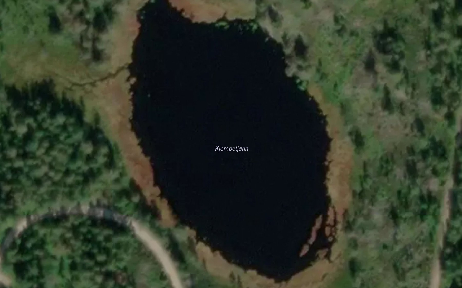 Satellite map of the Kjempetjonn