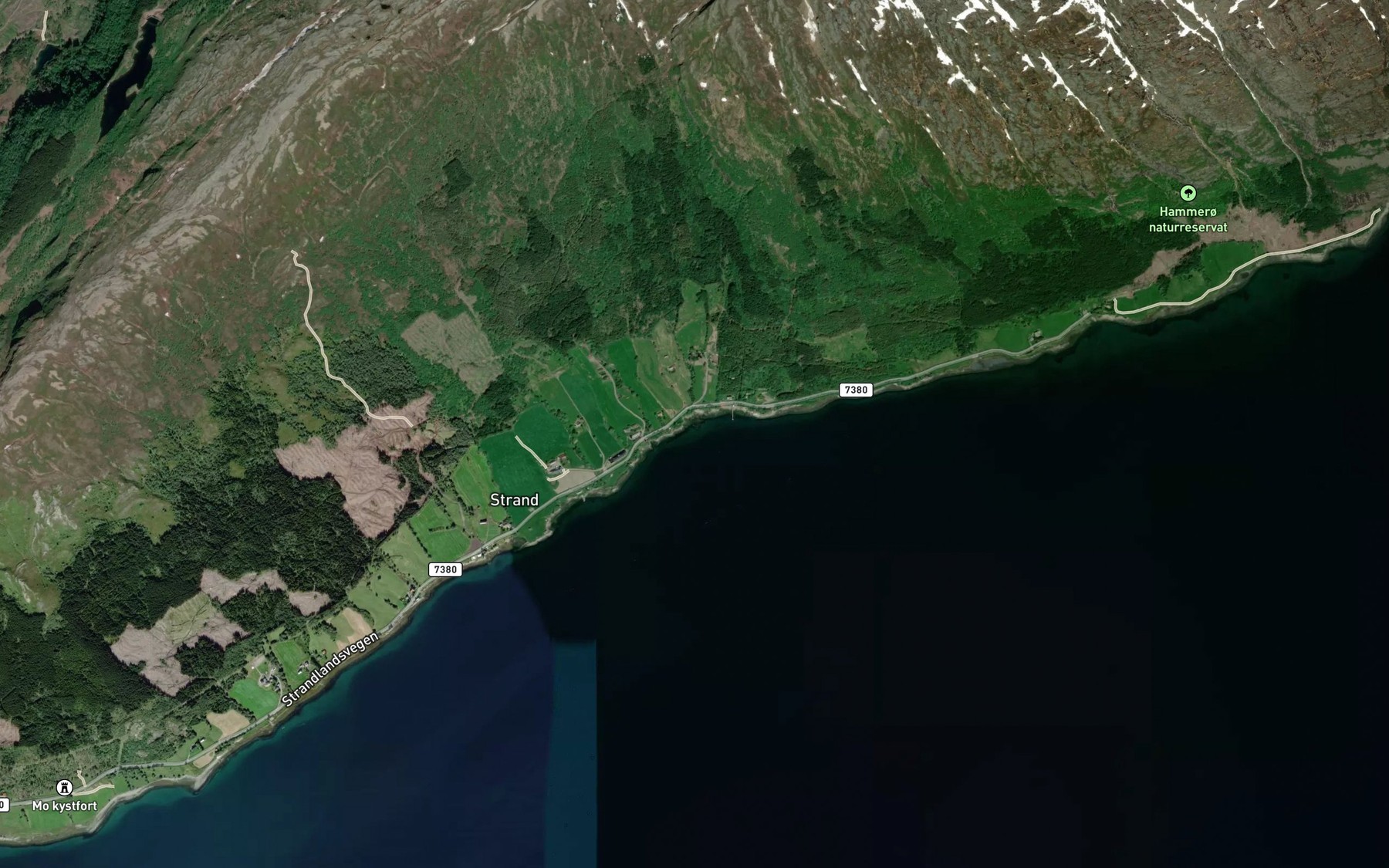 Satellite map of the Mehusbukta