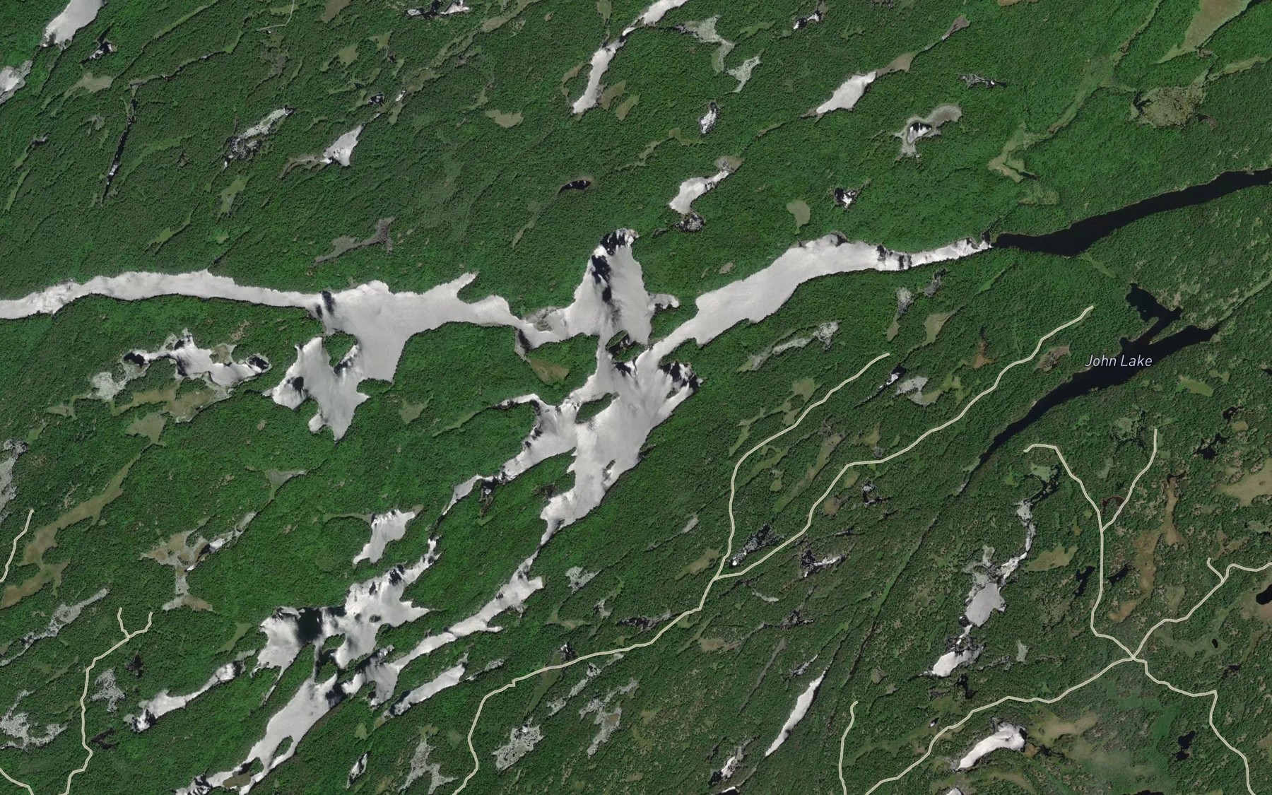 Satellite map of the Sandy Bay