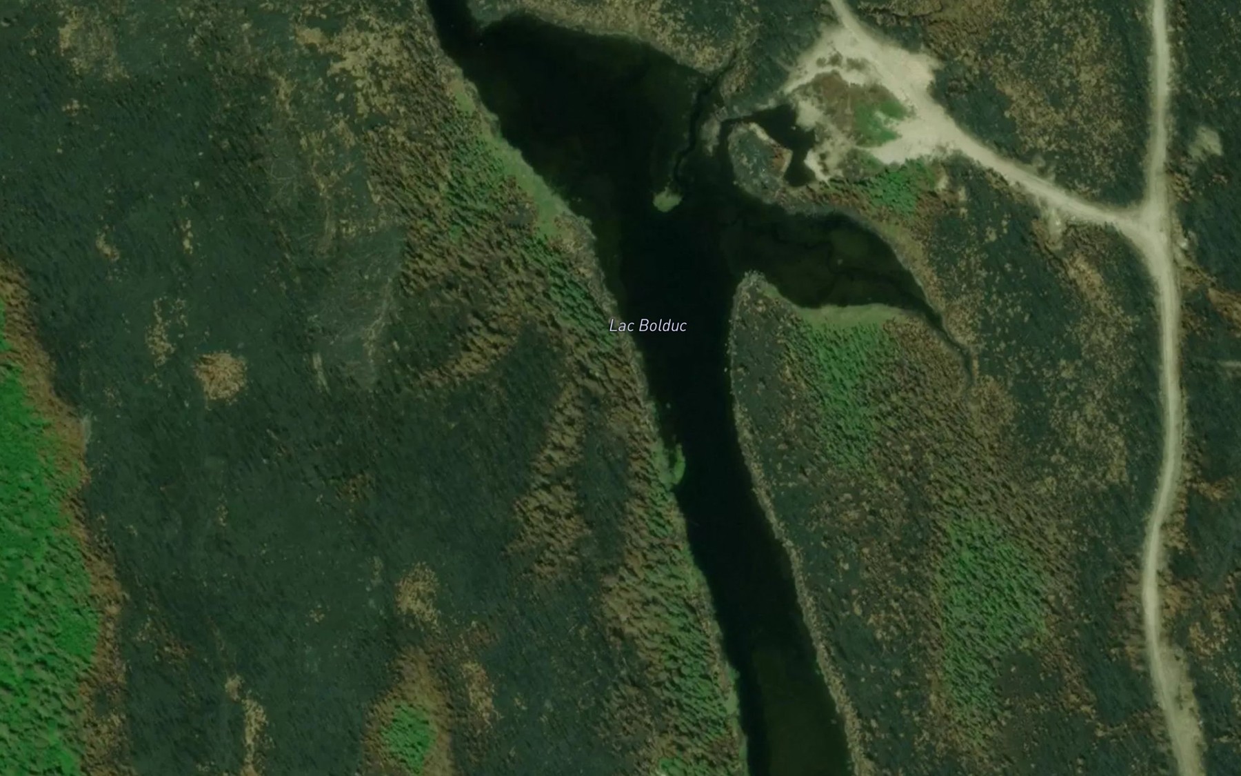 Satellite map of the Lac Bolduc