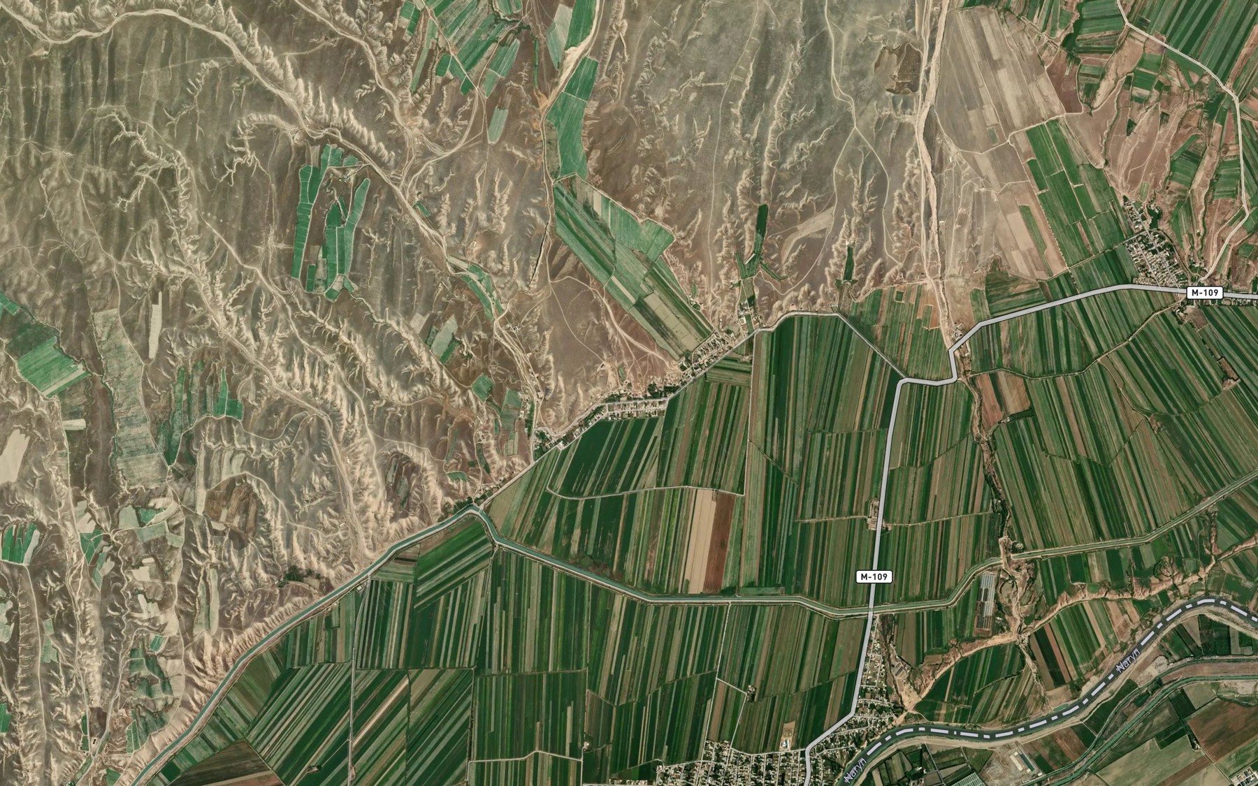 Satellite map of the Dzhelke-Say