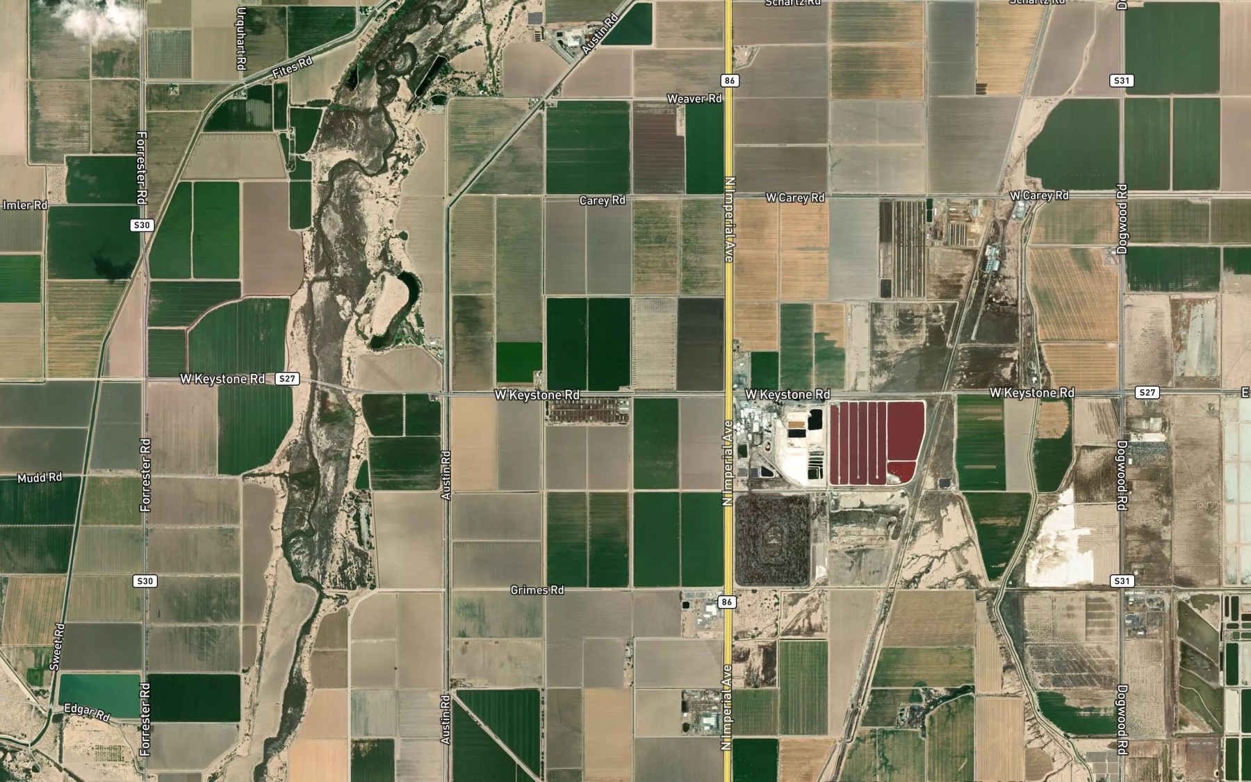 Satellite map of the Newside Lateral Four