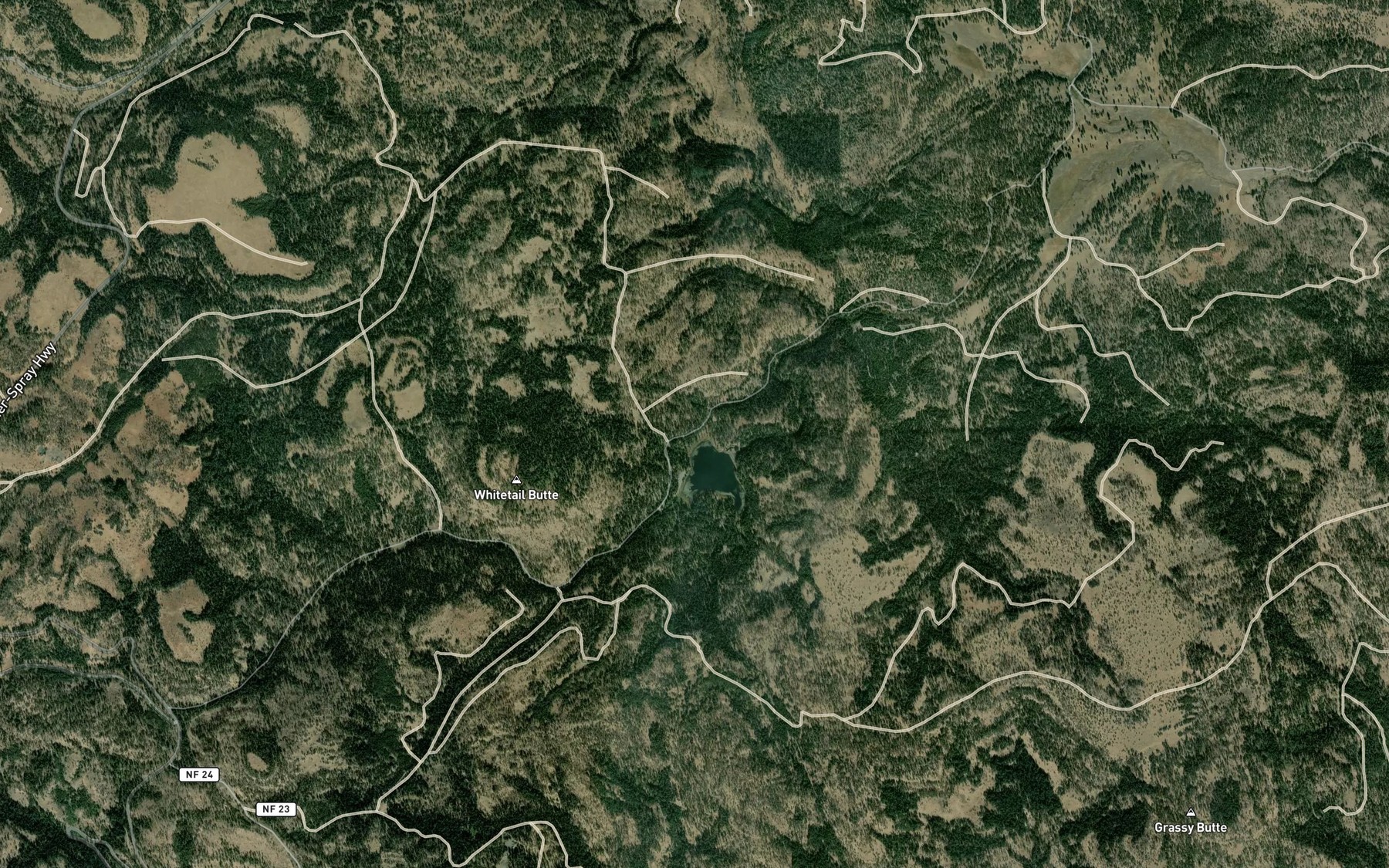 Satellite map of the Bull Prairie Spring