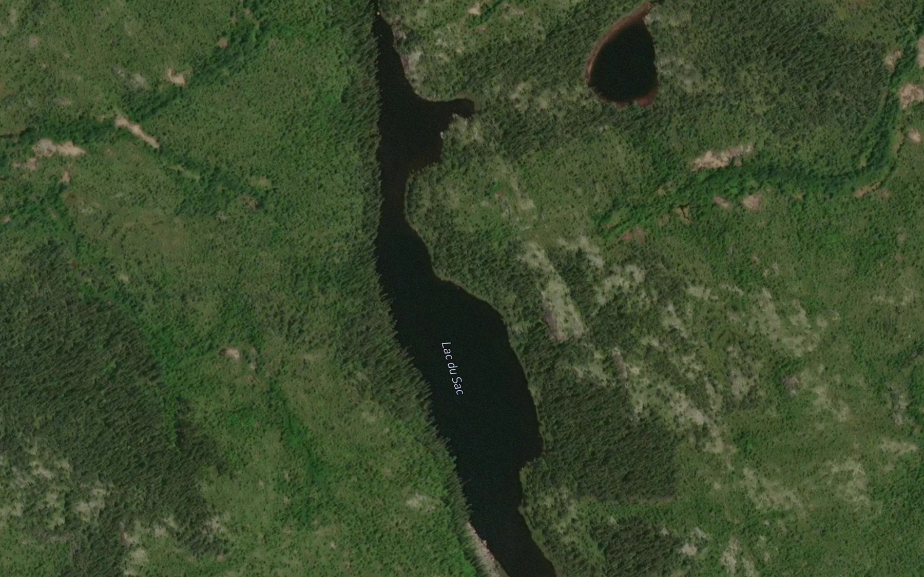 Satellite map of the Lac du Sac