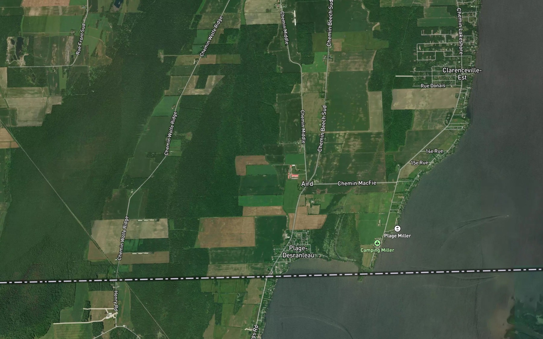 Satellite map of the Branche Ouest